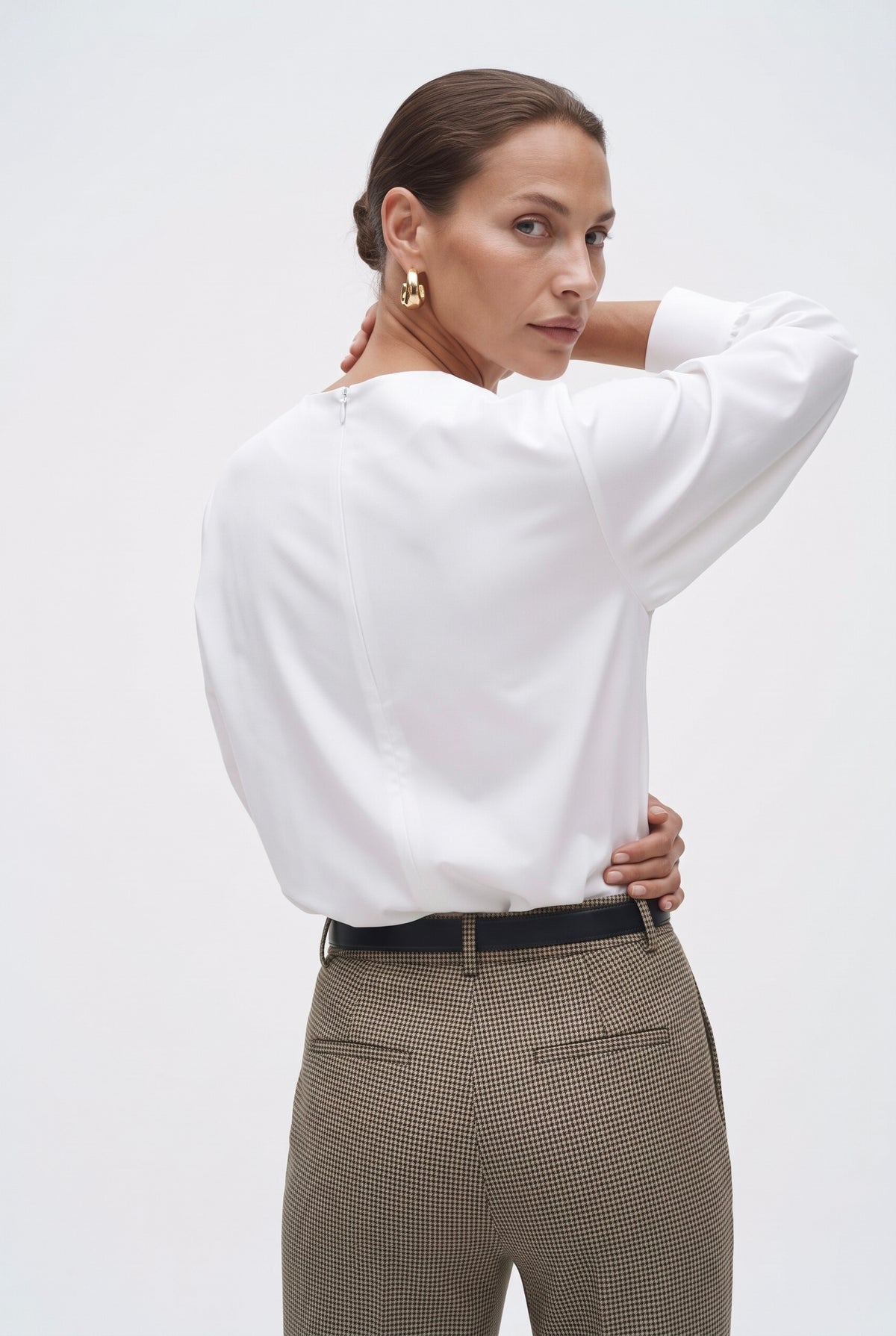 Blusa Girocollo in Cotone
