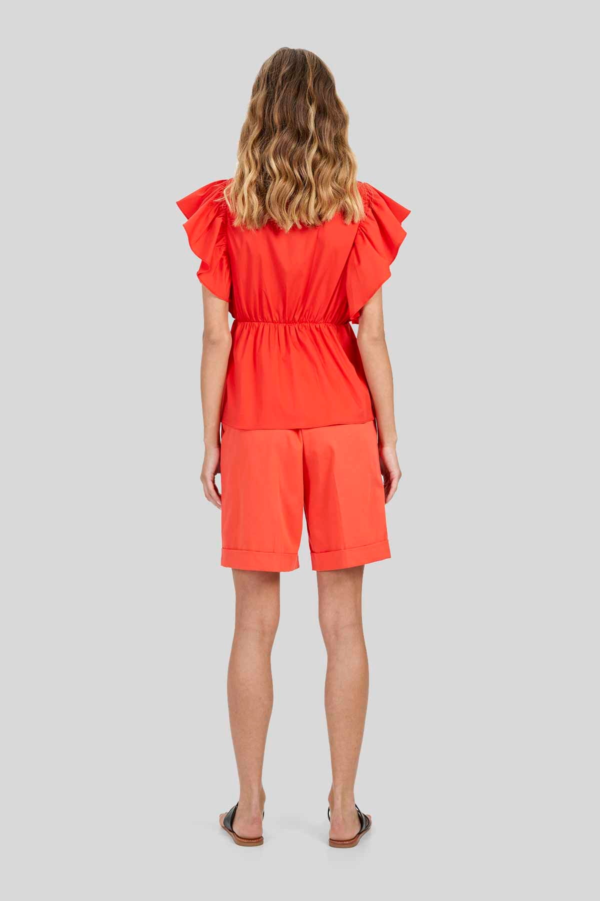Blusa in Popeline Stretch