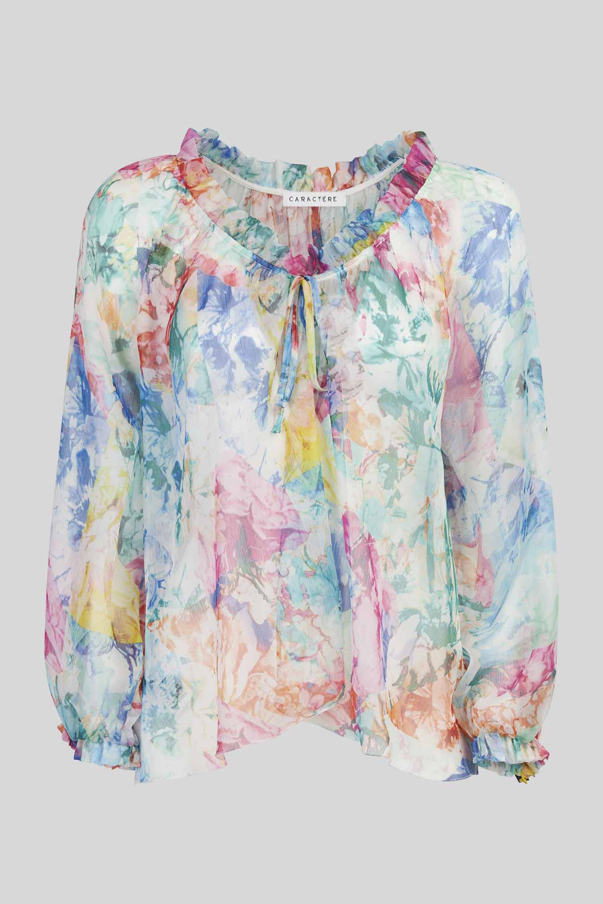 Blusa in Crepe a Fantasia