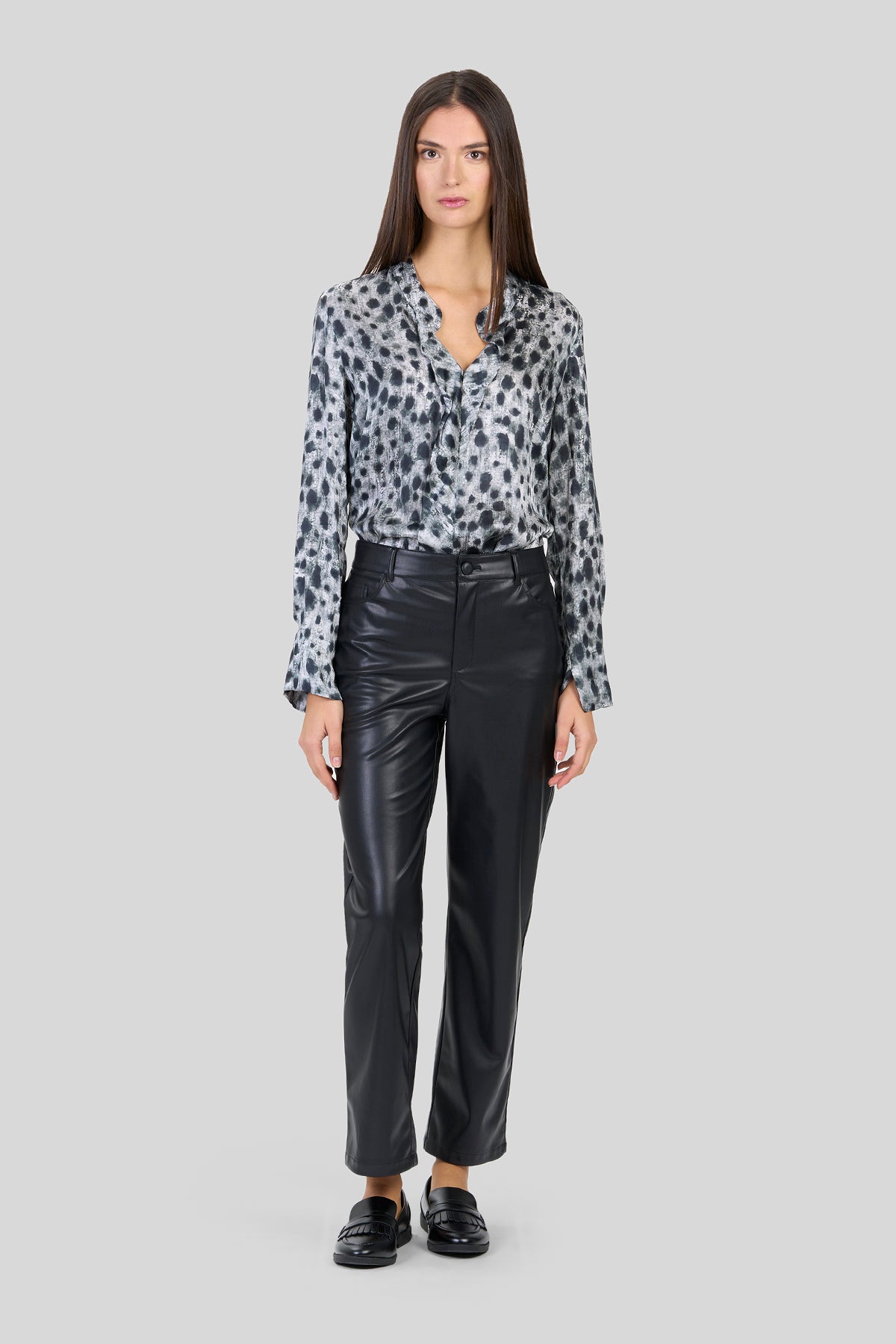 Blusa in raso stampato