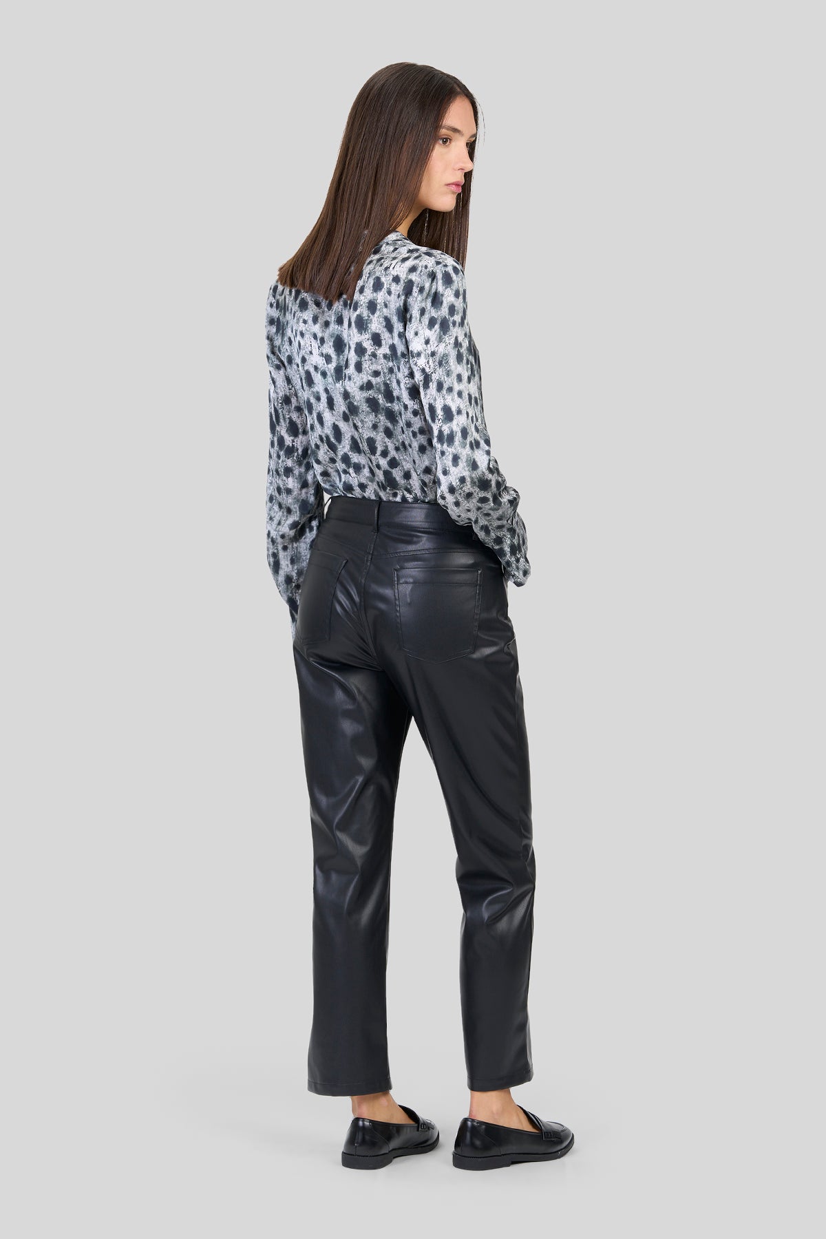 Blusa in raso stampato