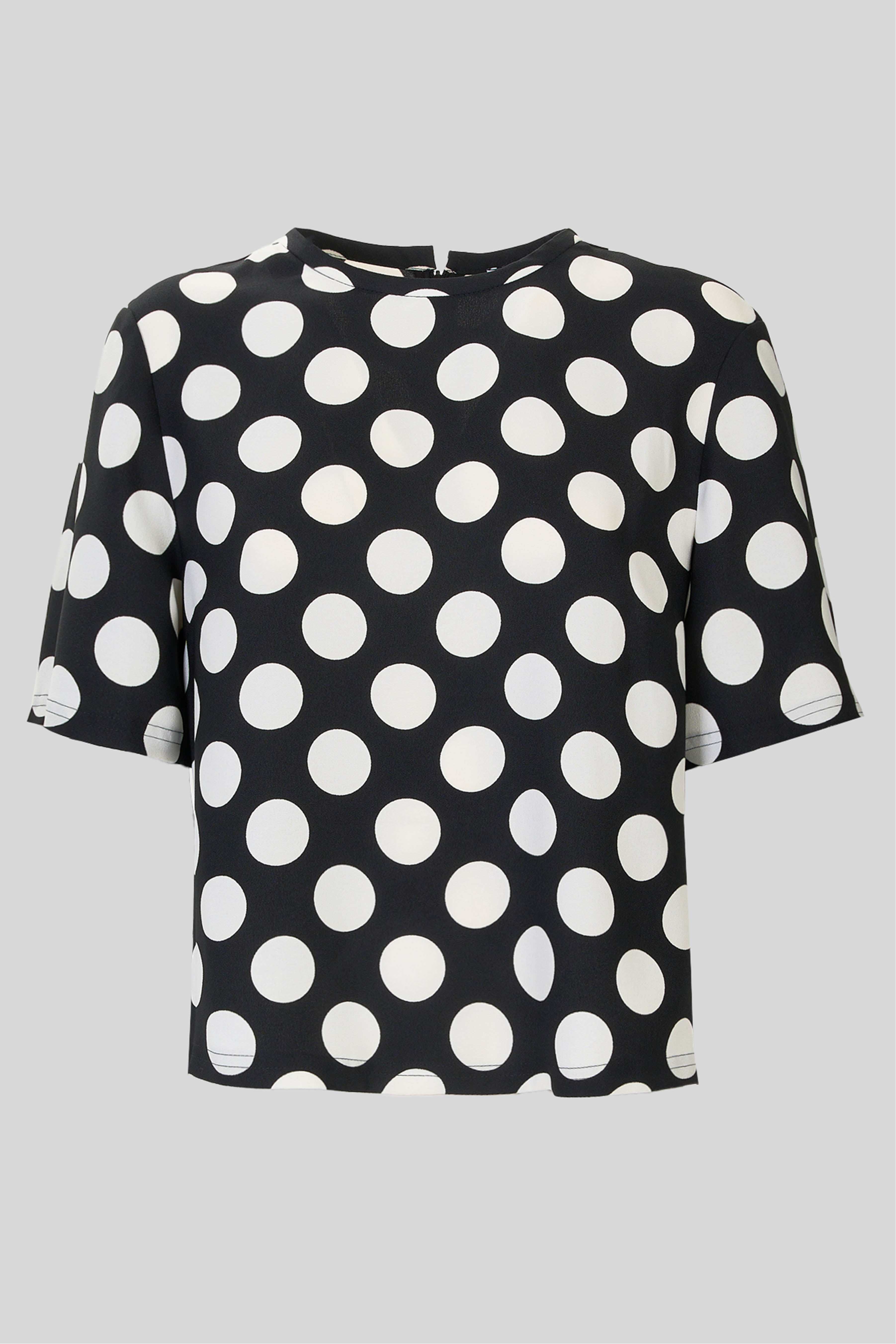 Blusa maniche corte a pois