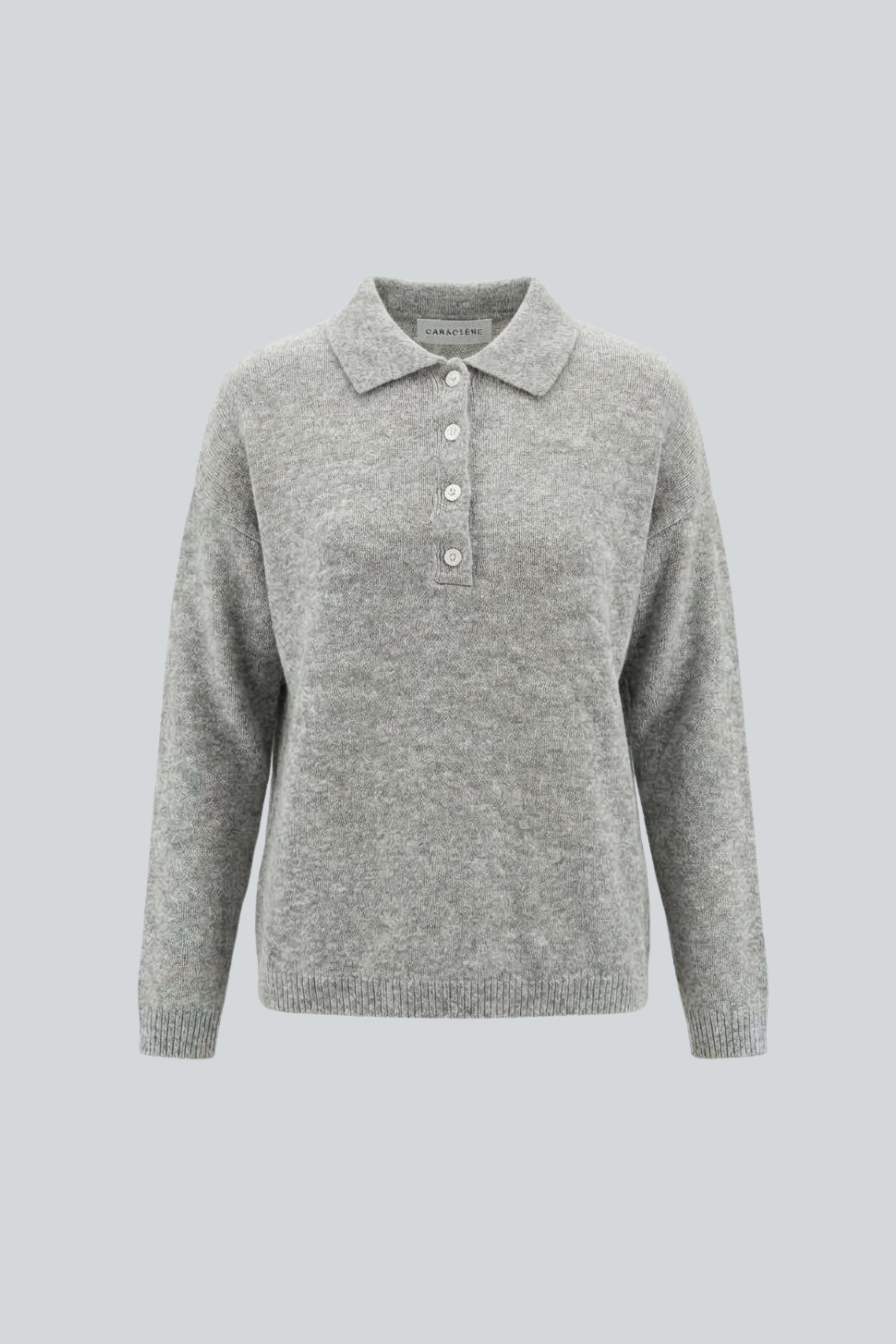 Maglia a polo in misto lana