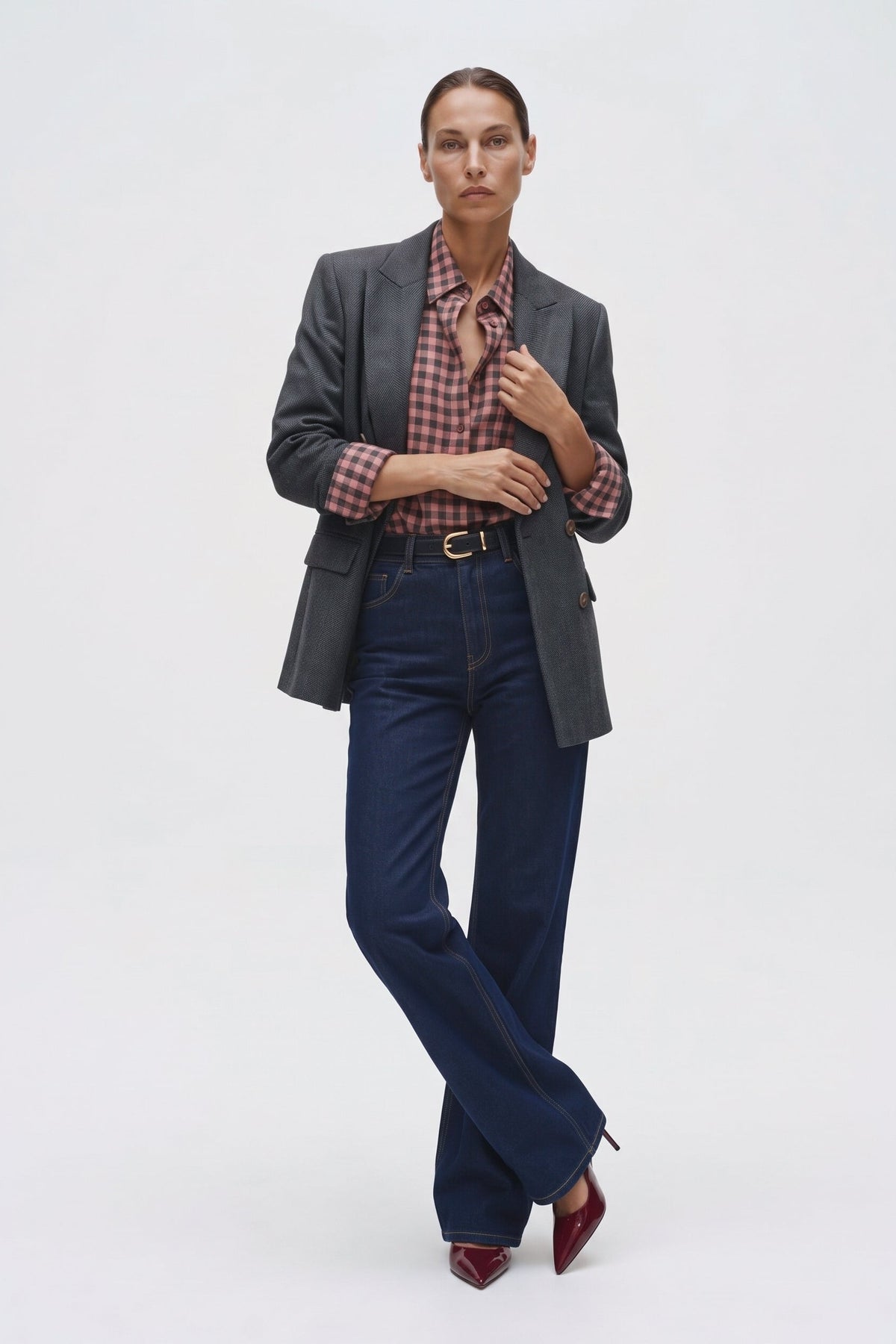 Camicia Check Oversize Con Taschino