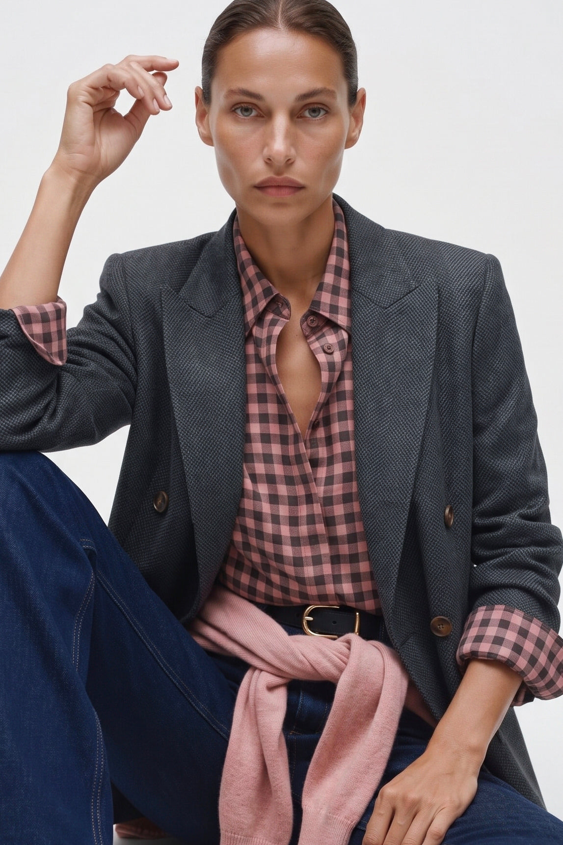 Camicia Check Oversize Con Taschino