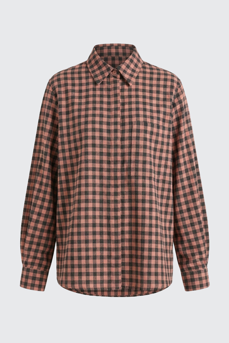 Camicia Check Oversize Con Taschino