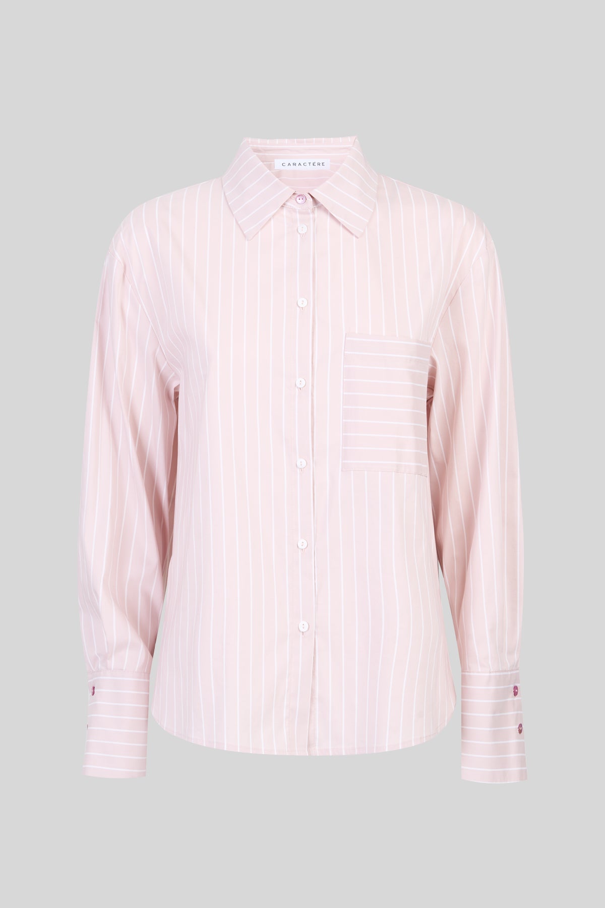 Camicia over in popeline rigato