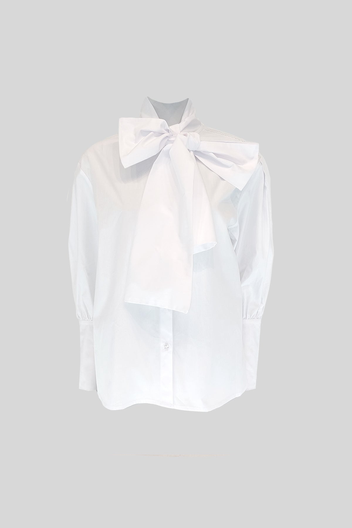 Camicia in popeline con ricamo