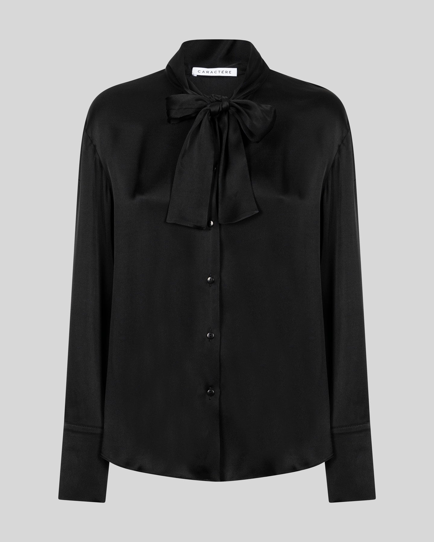 Camicia in raso con fiocco