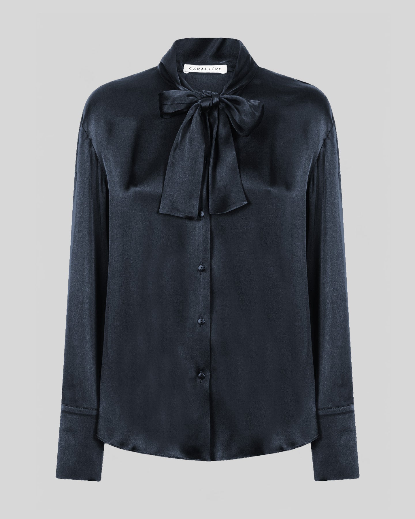 Camicia in raso con fiocco