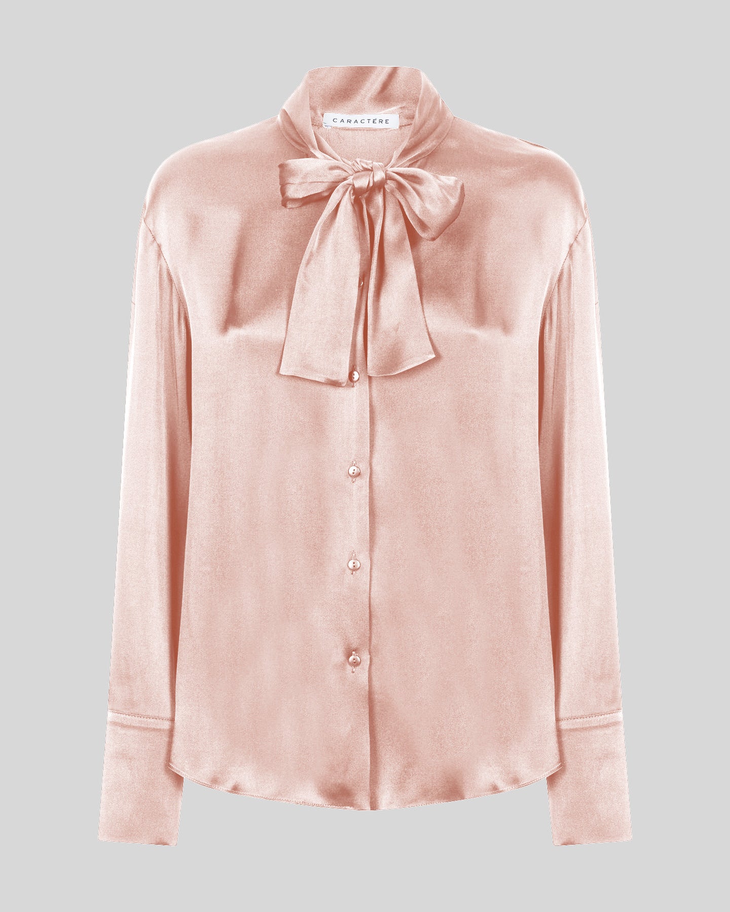 Camicia in raso con fiocco