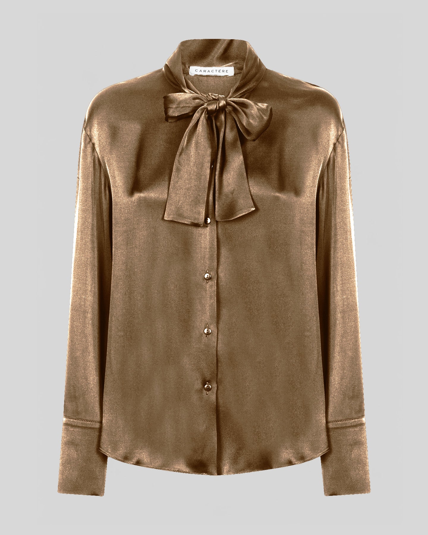 Camicia in raso con fiocco
