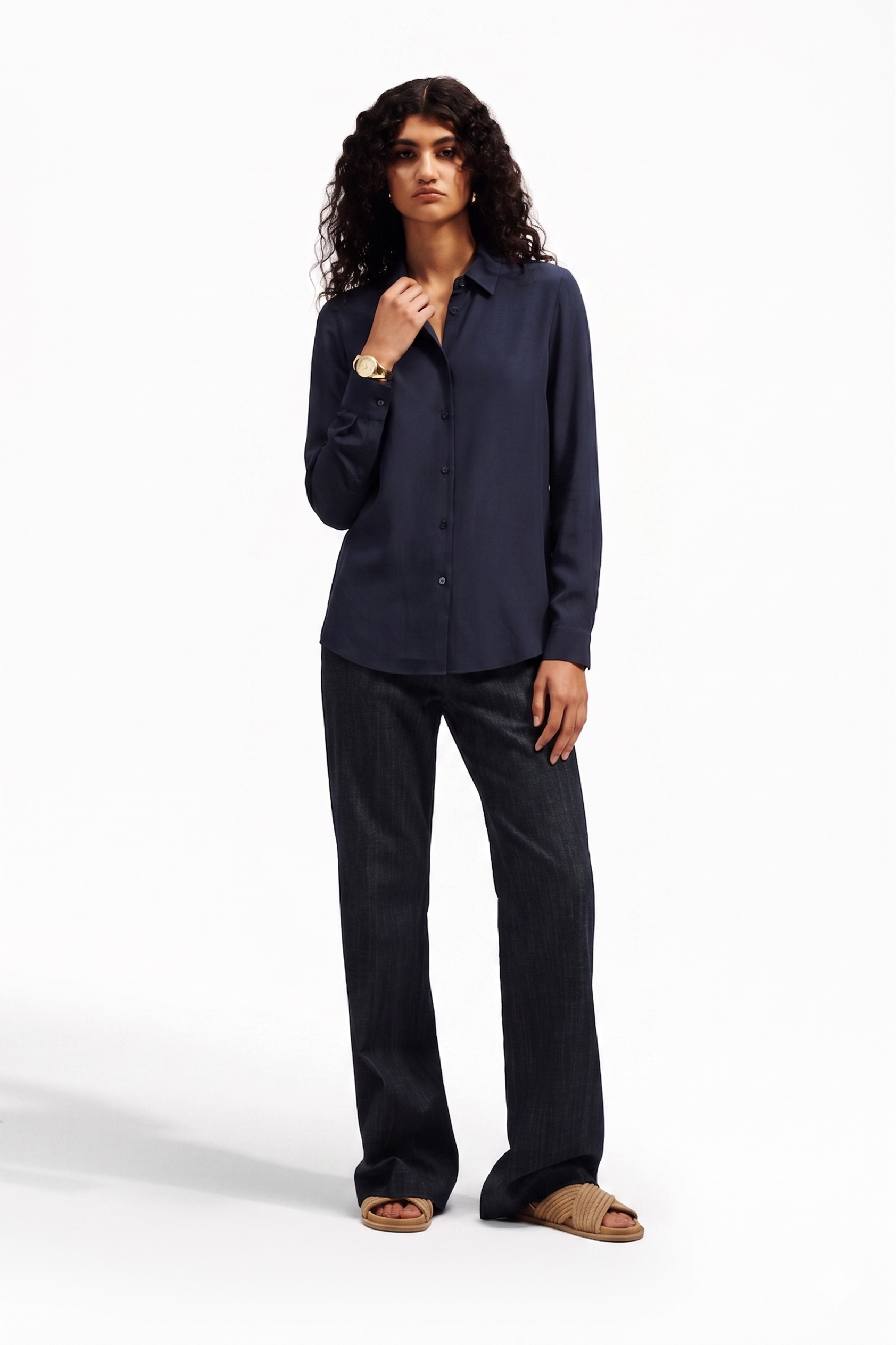 Camicia a manica lunga con colletto classico