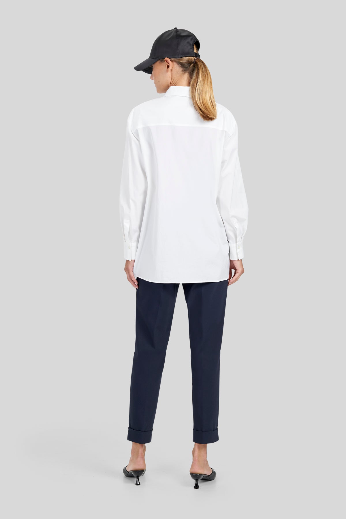 Camicia in popeline con tasche