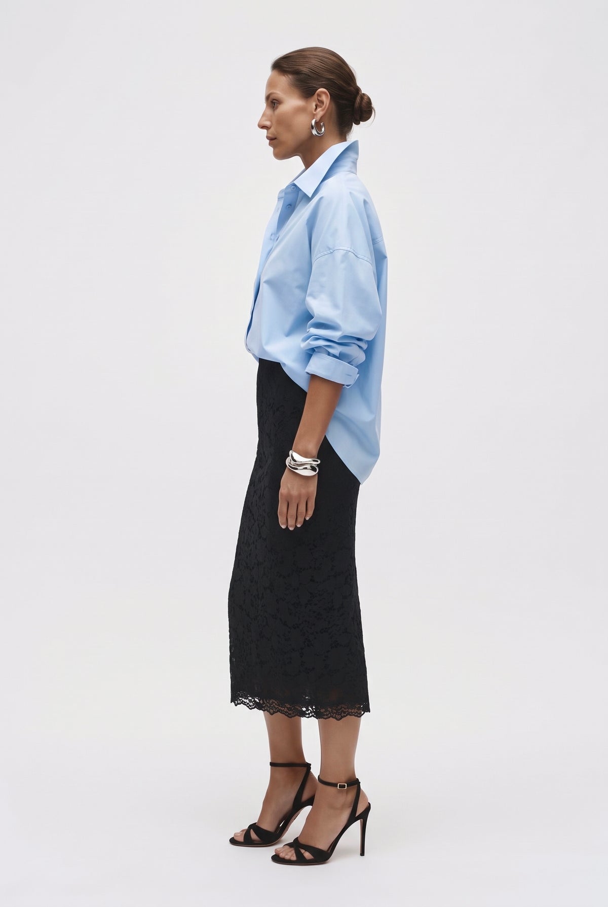 Camicia Oversize in Cotone con Manica Raglan