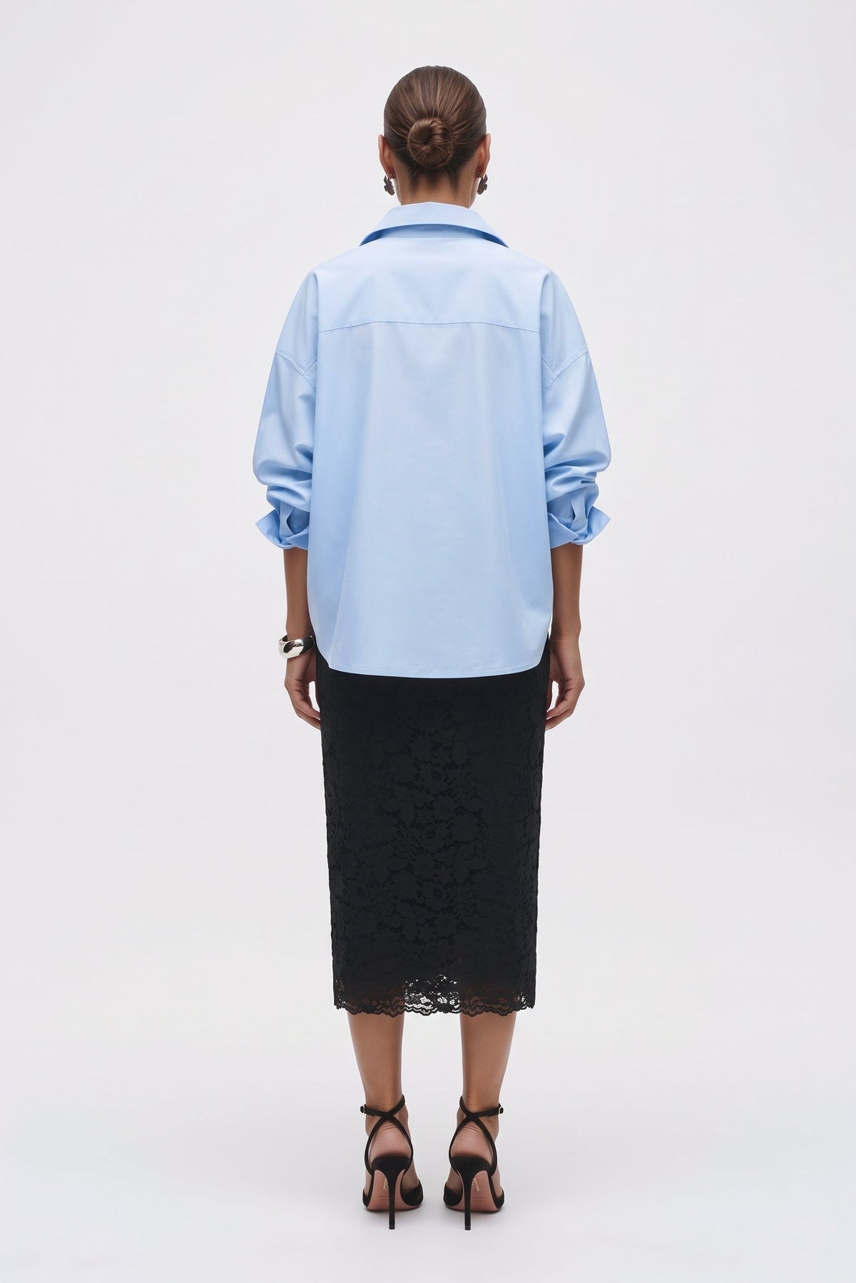 Camicia Oversize in Cotone con Manica Raglan