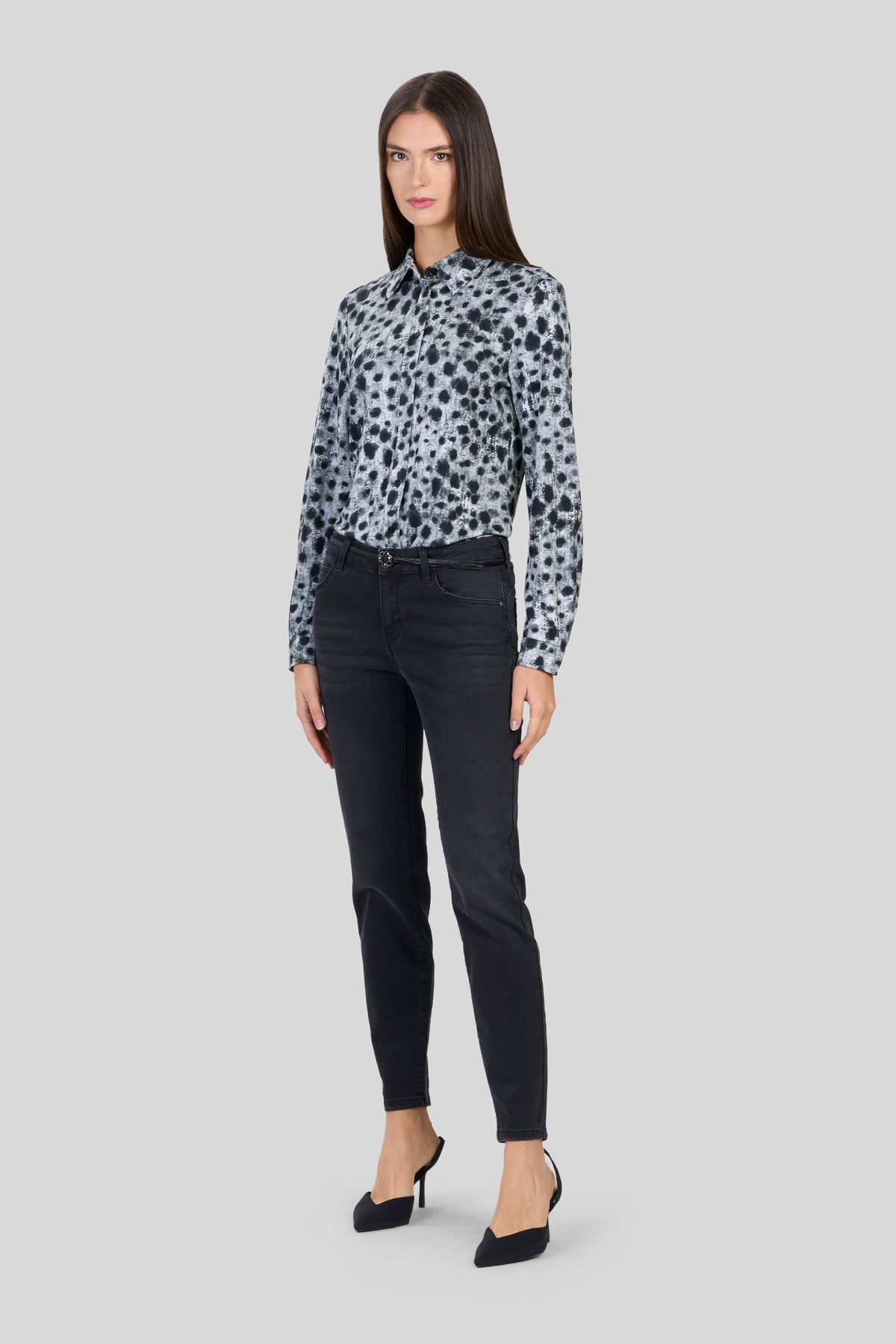 Camicia in jersey fantasia