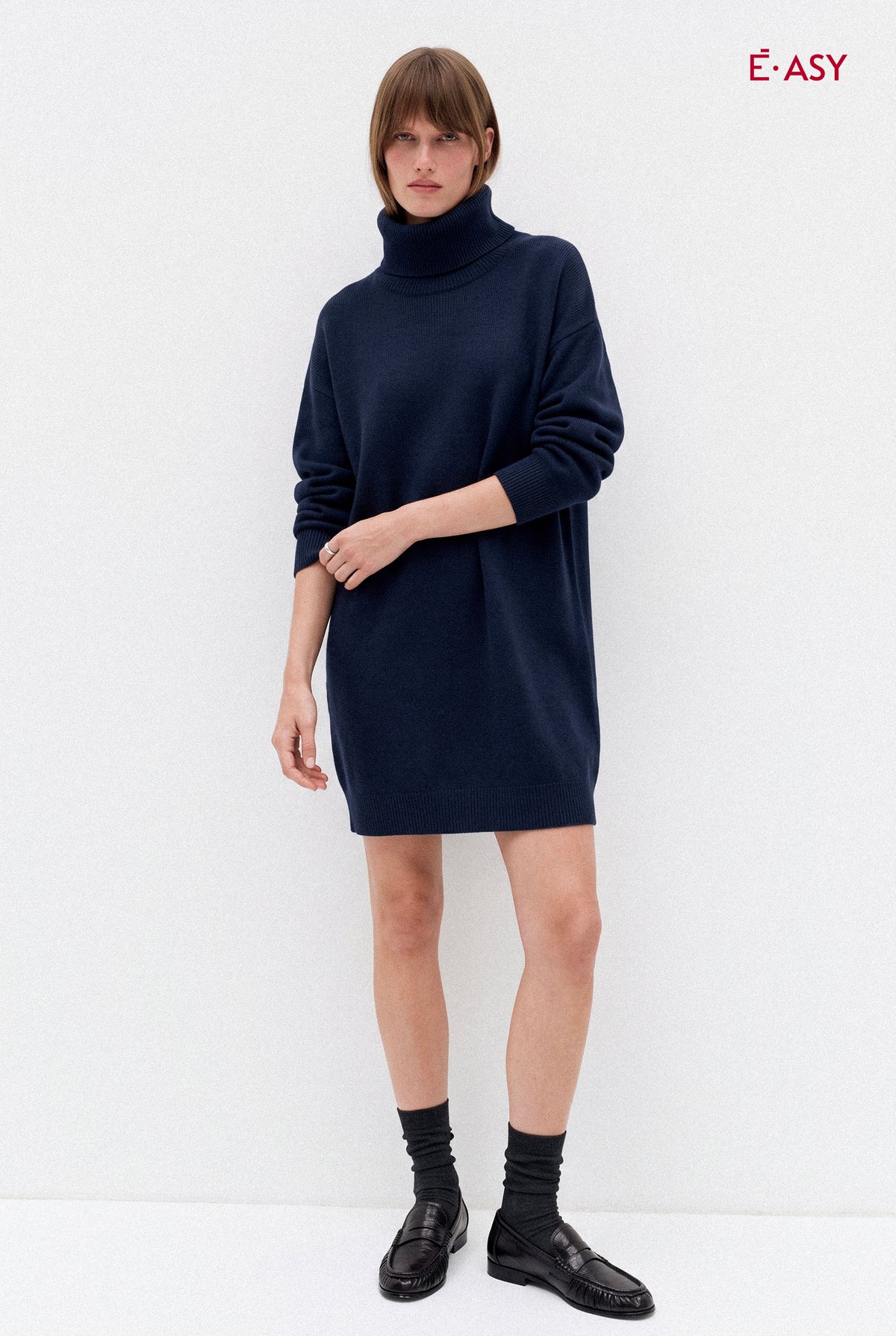 Abito Maglia Dolcevita Donna Midi