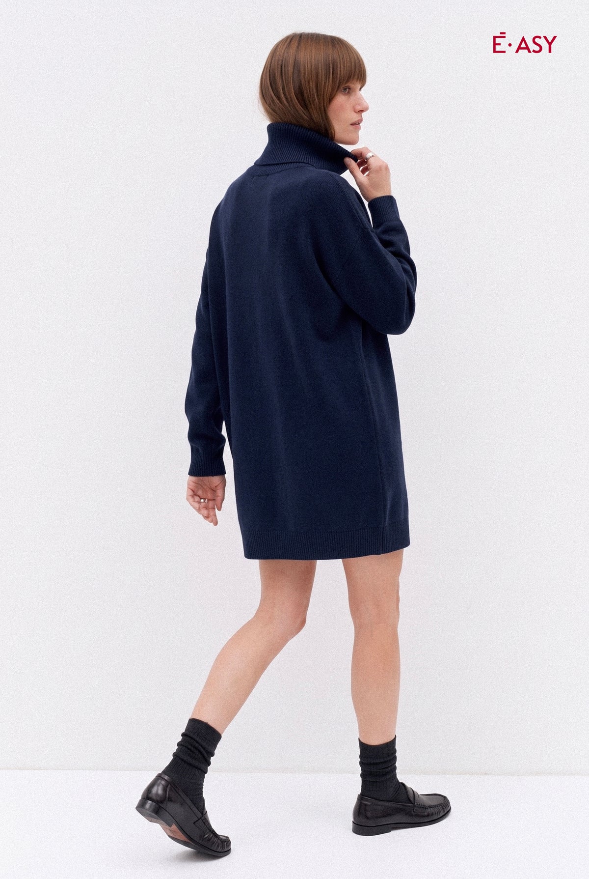 Abito Maglia Dolcevita Donna Midi