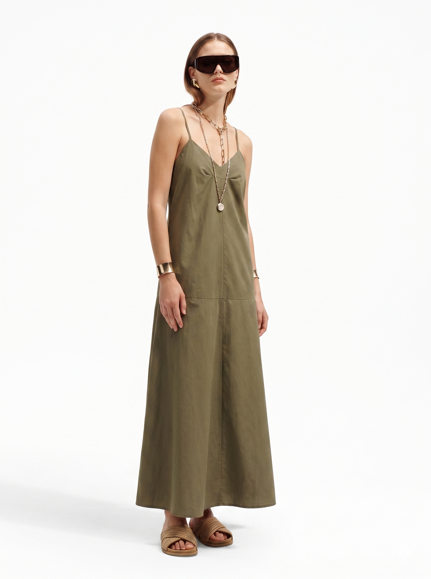 Abito Midi con Spalline Sottili