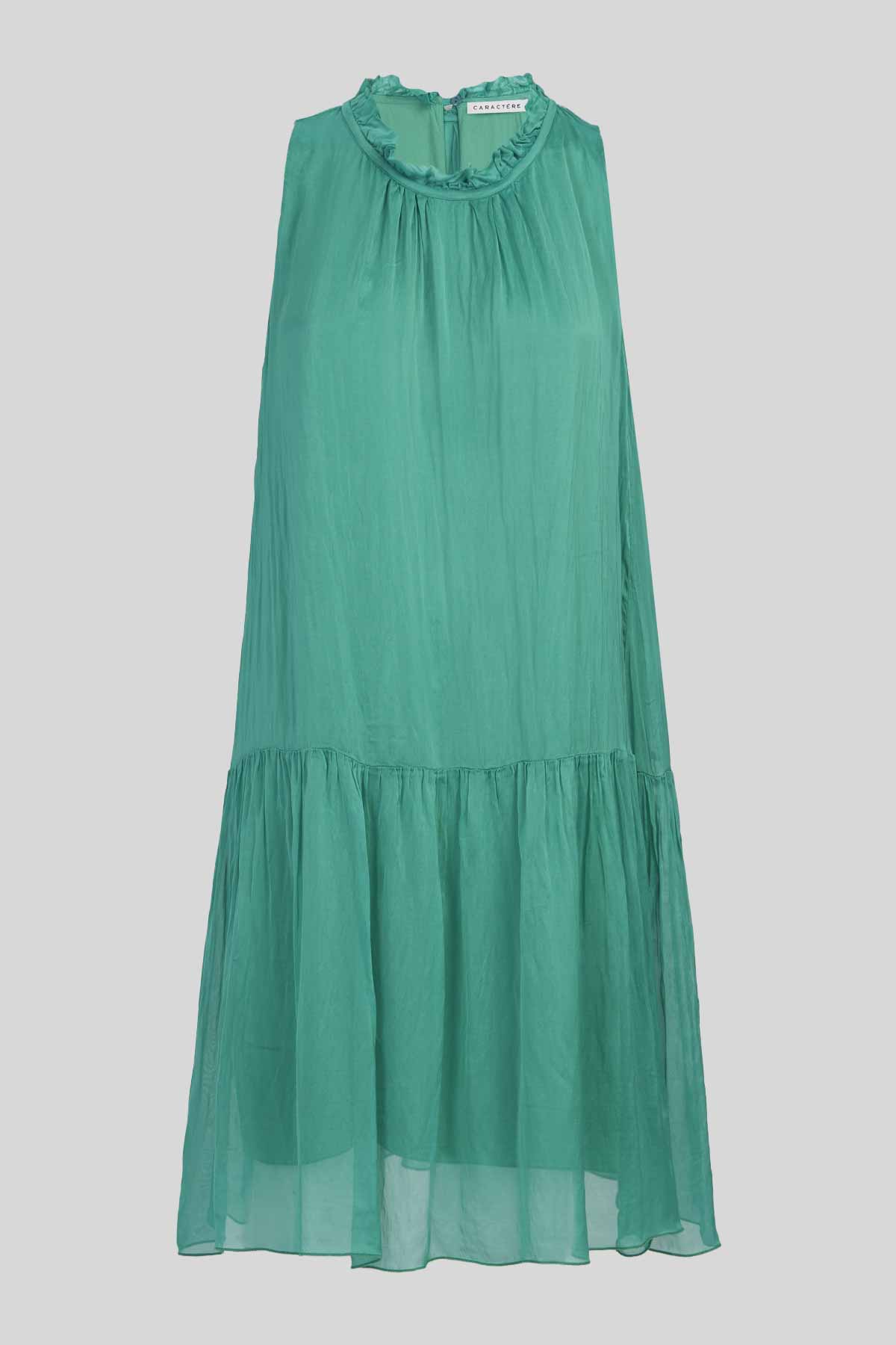 Abito Corto in Chiffon Misto Seta