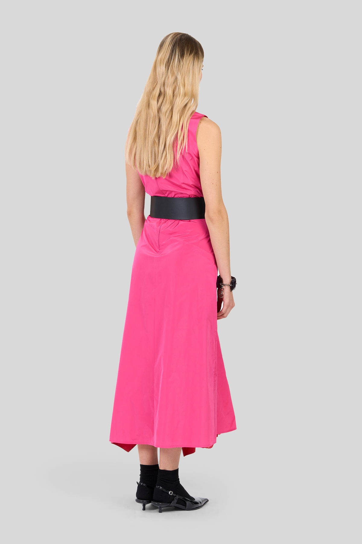 Abito lungo in taffeta