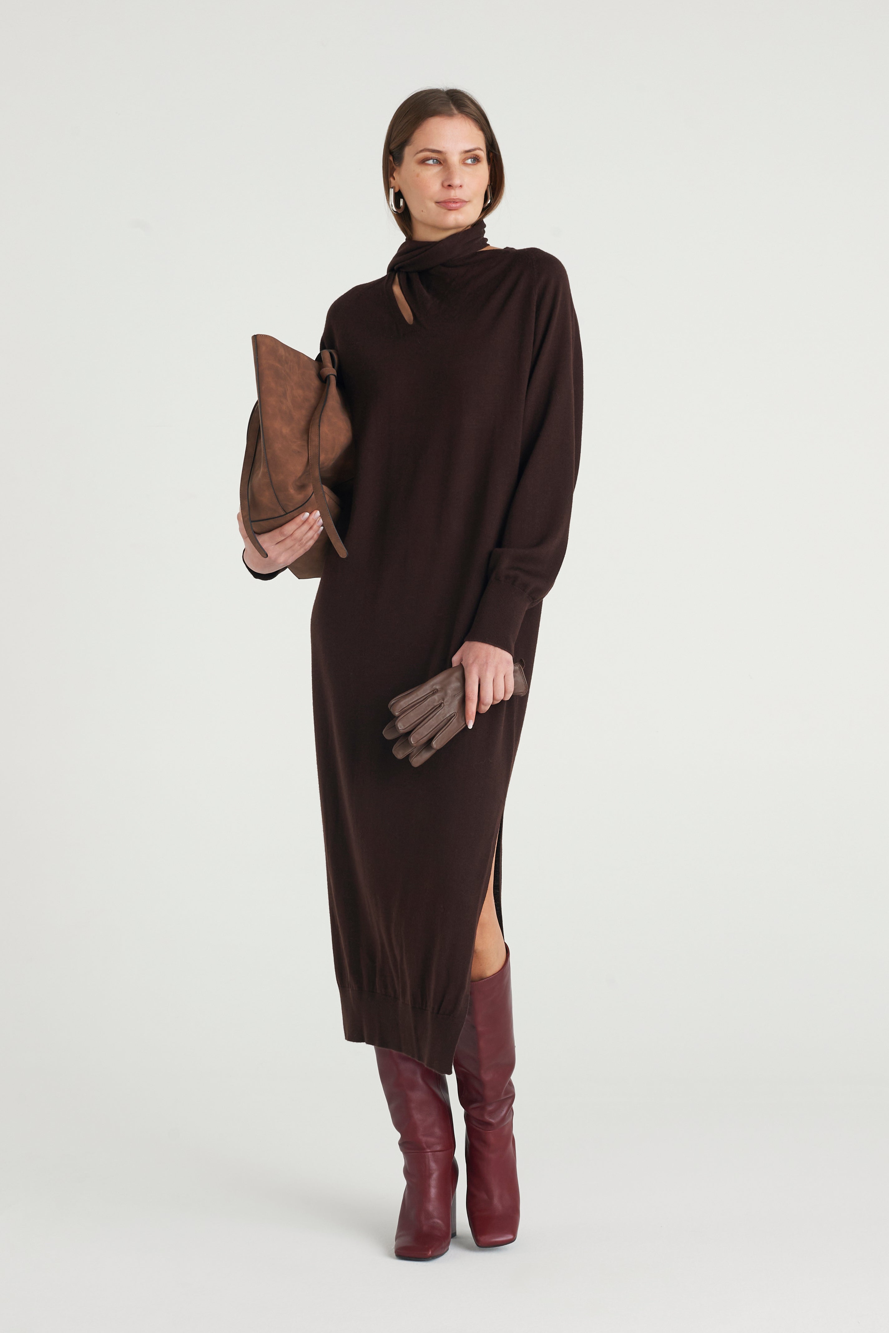 Abito longuette asimmetrico