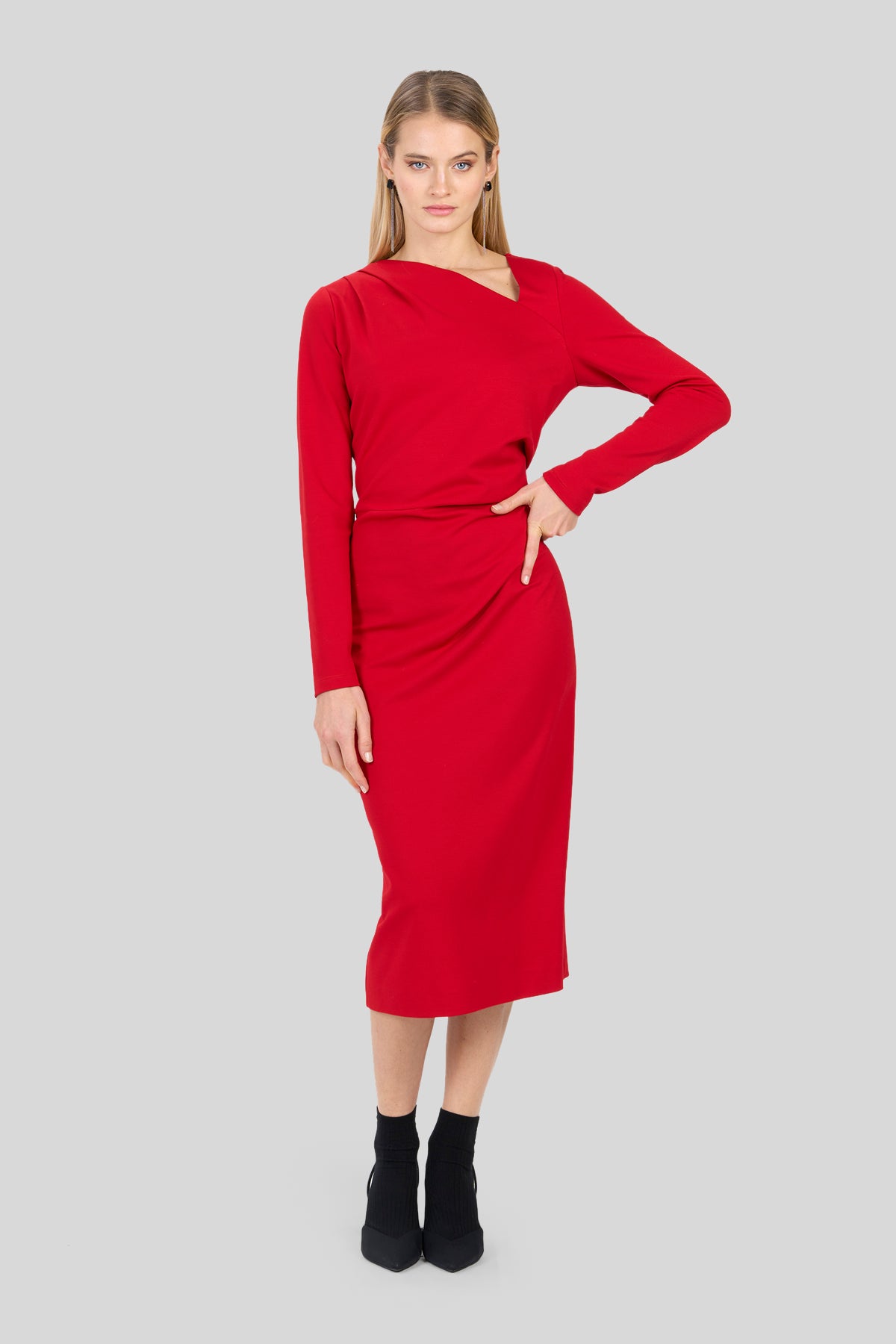 Abito midi in jersey