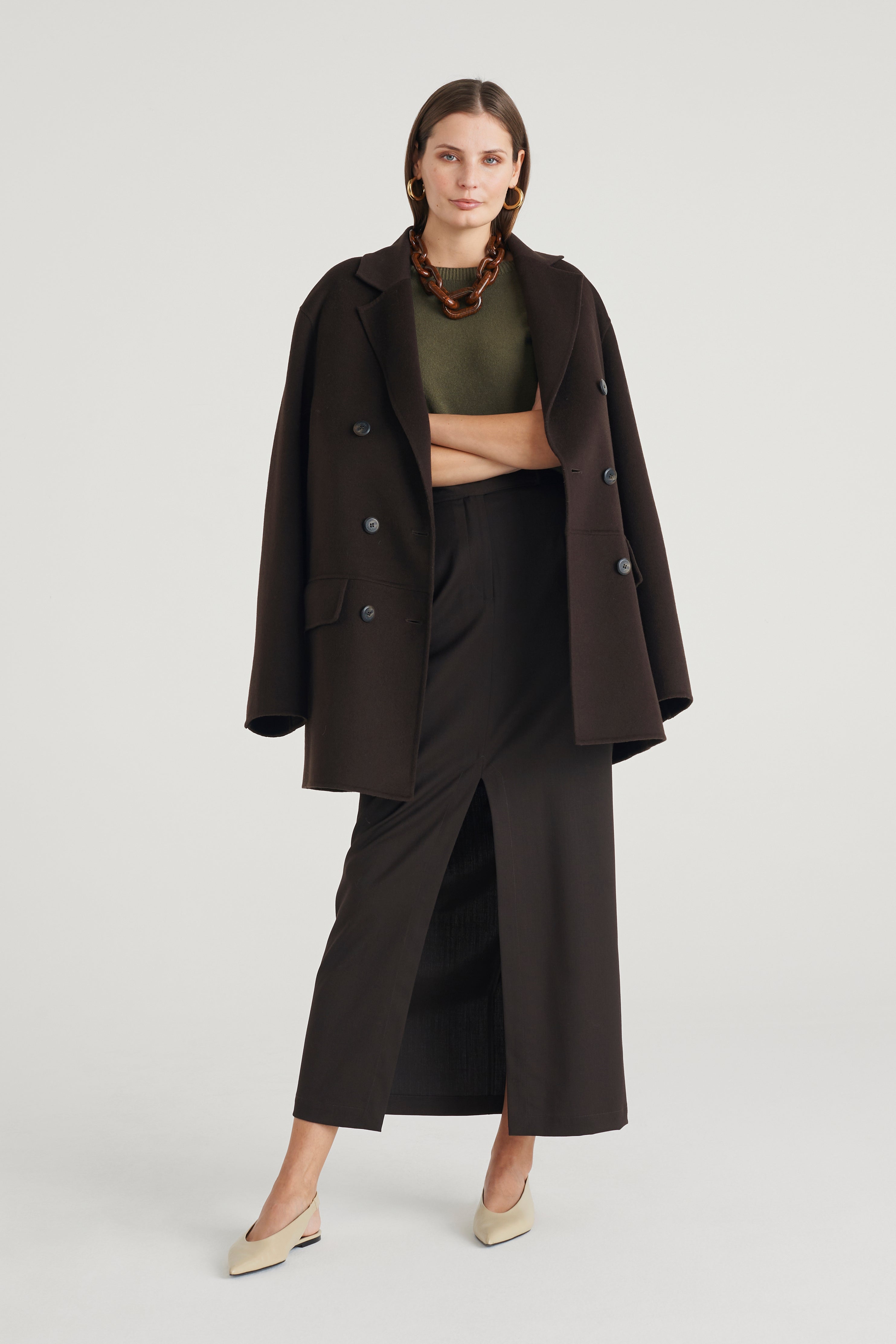 Cappotto corto doppiopetto