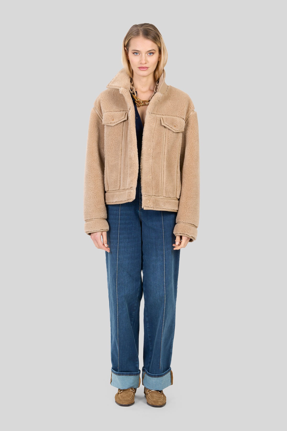 Giaccone in fake shearling