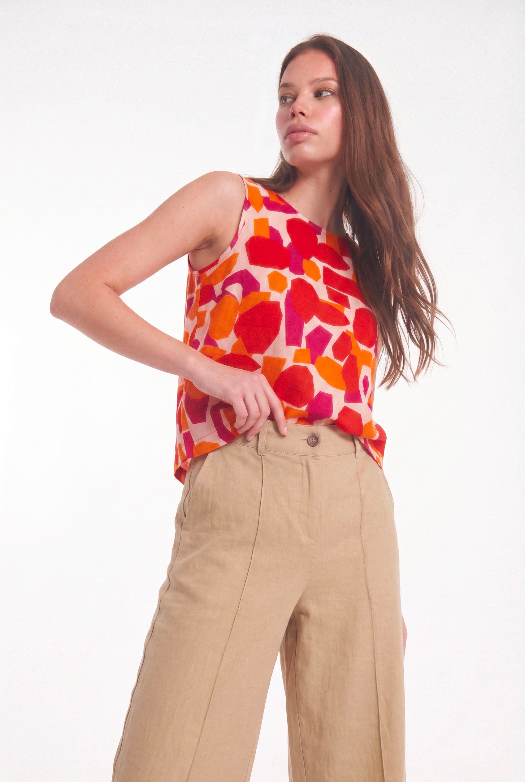 Top Girocollo in Cotone