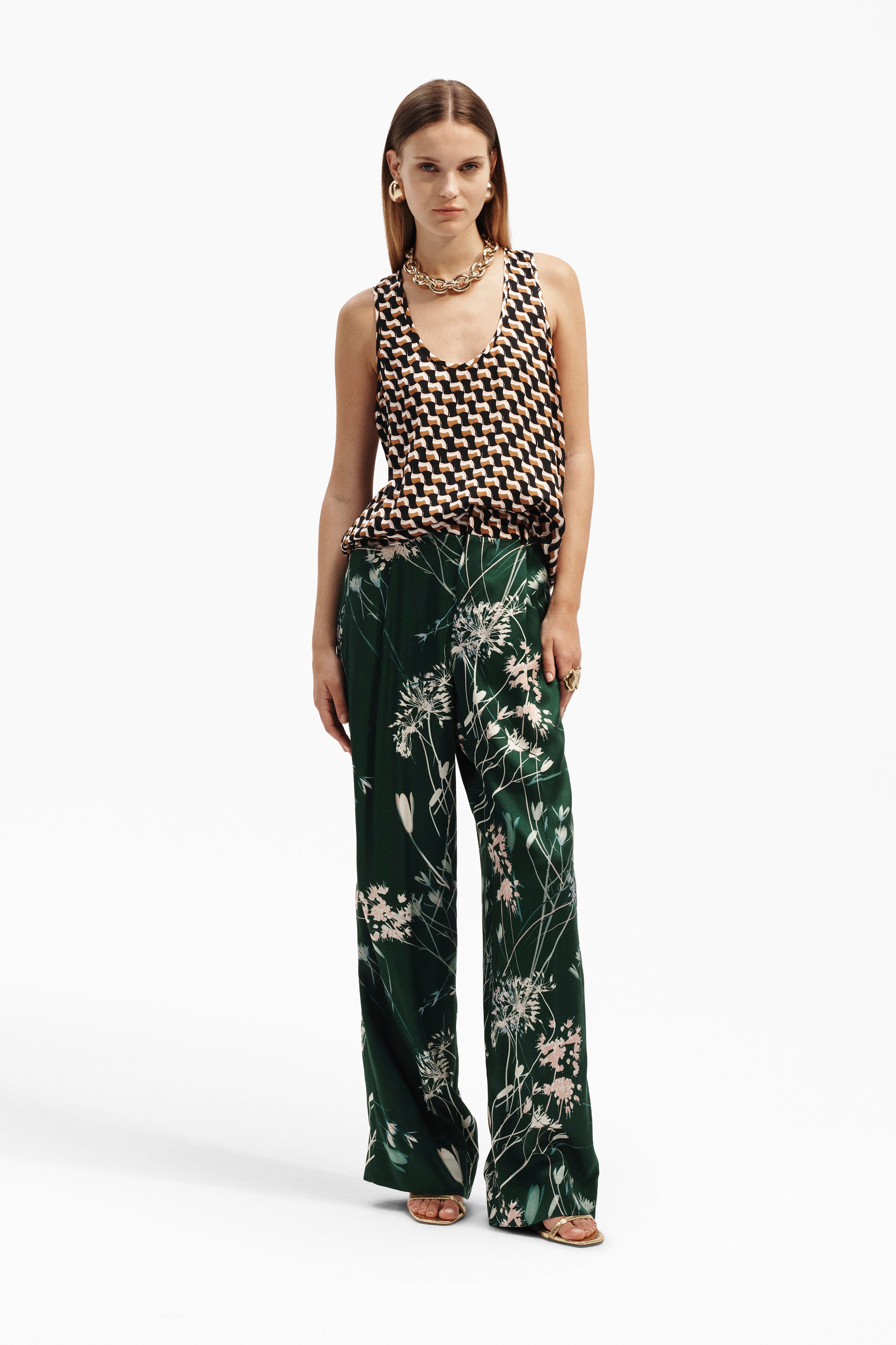 Top senza maniche con scollo rotondo