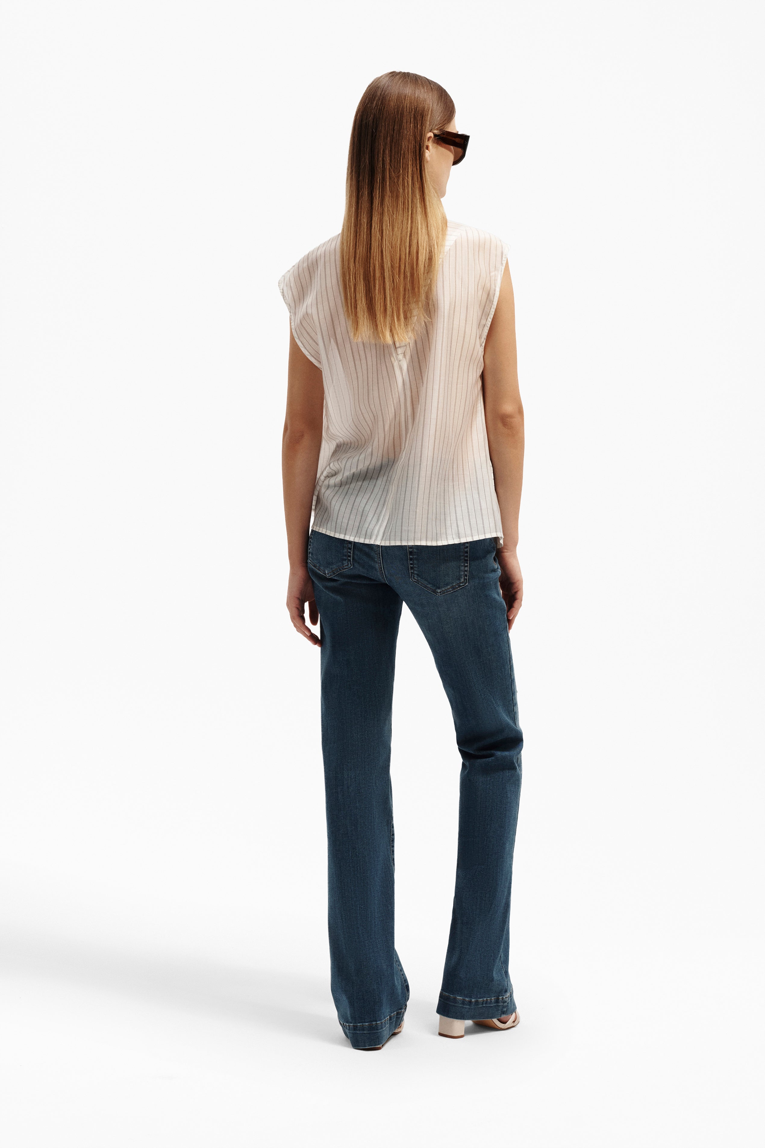 Camicia con collo a sciarpa