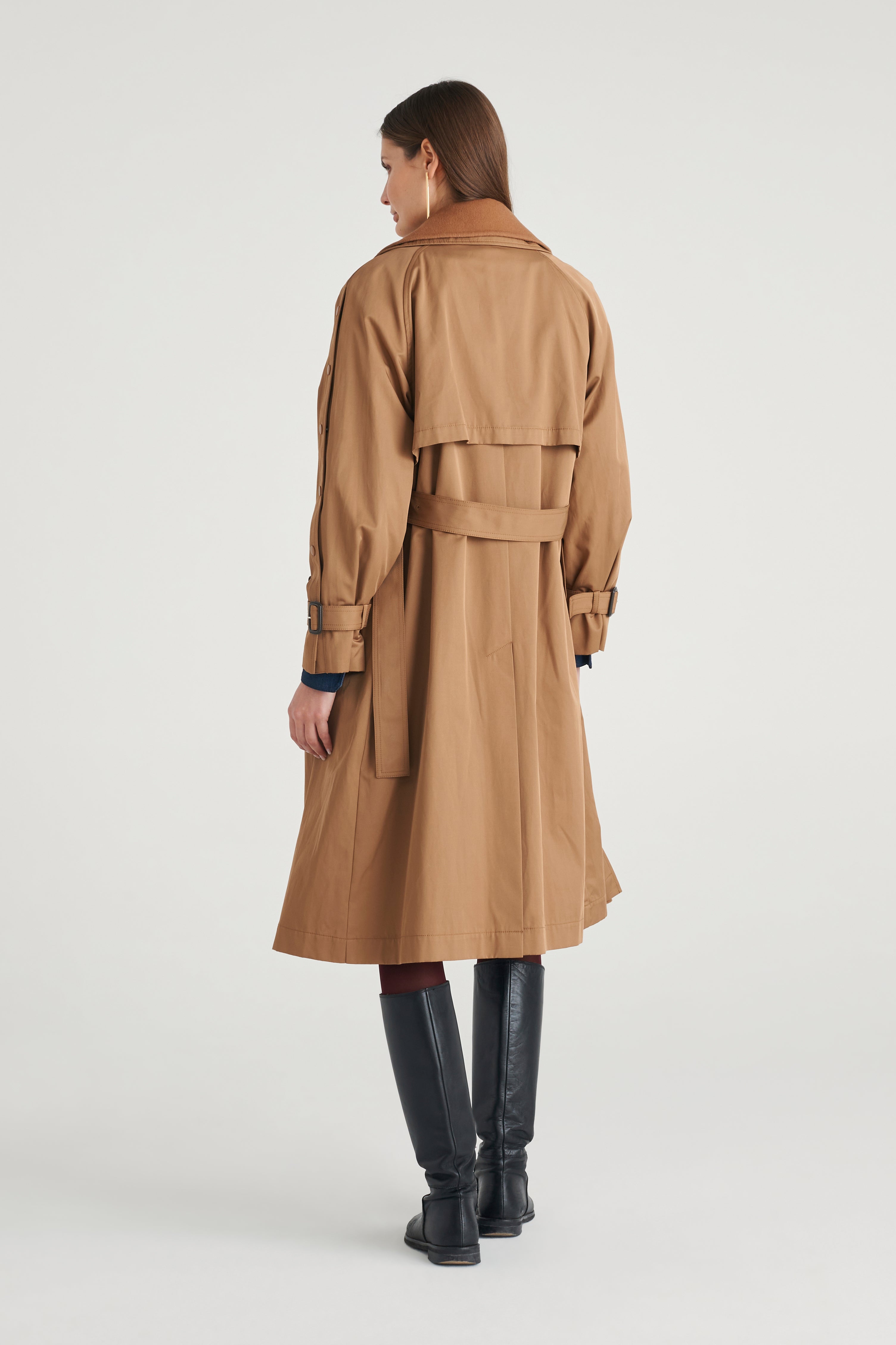 Trench doppio petto con cintura