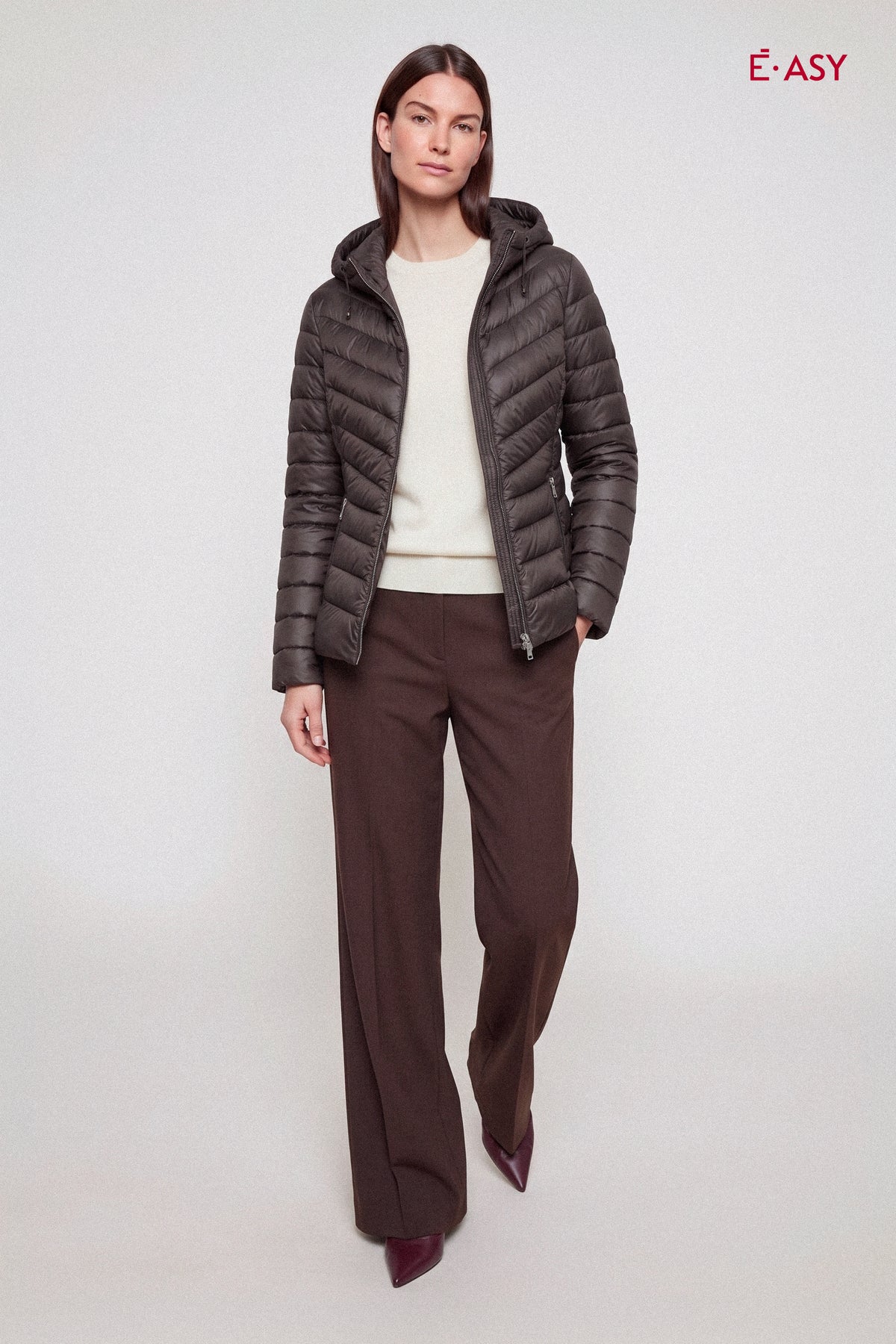 Piumino Donna Trapuntato con Cappuccio
