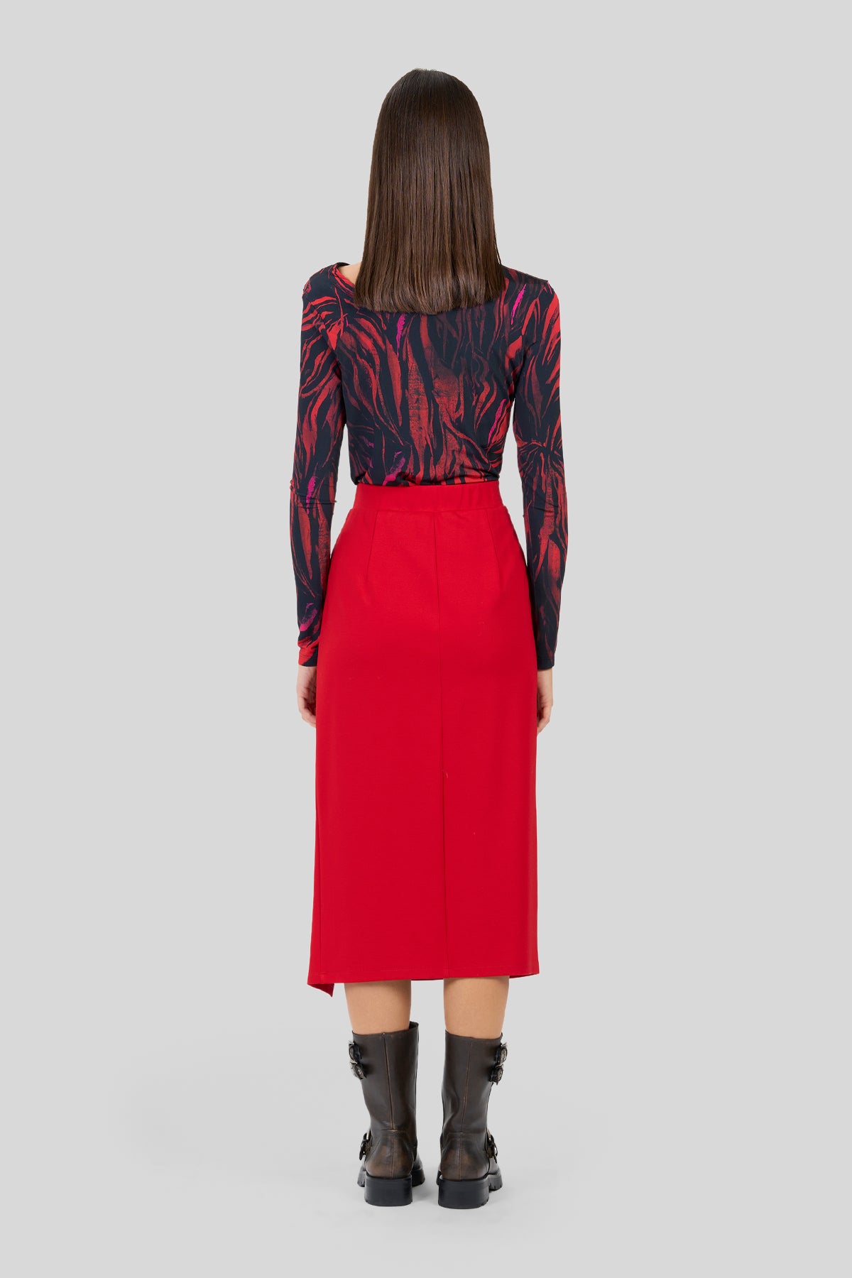 Blusa in jersey fantasia