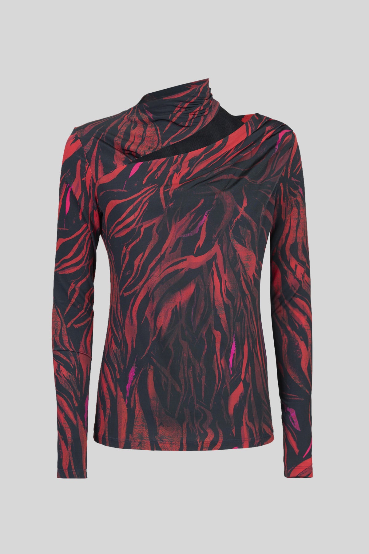 Blusa in jersey fantasia