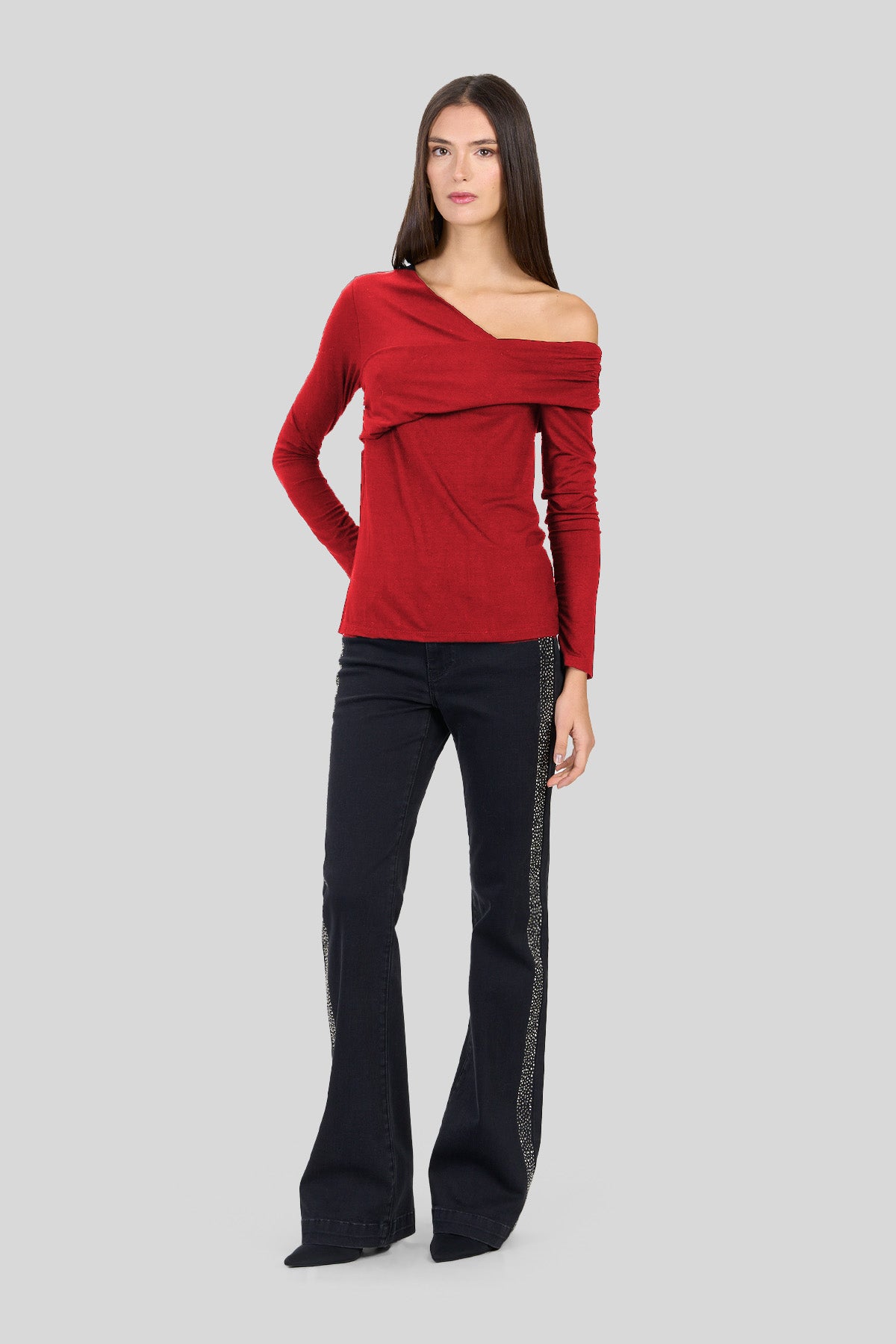 Blusa in jersey di viscosa