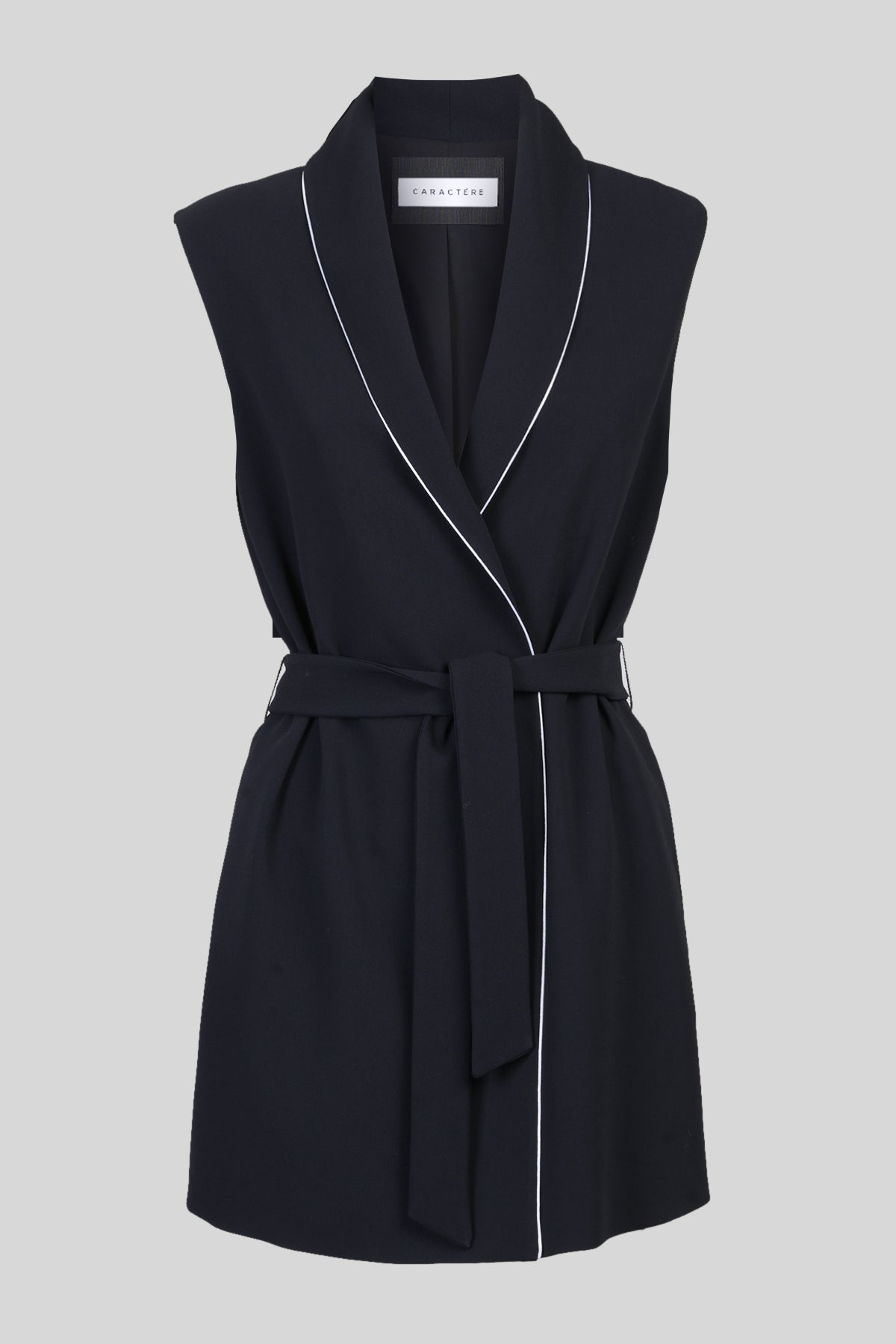 Gilet lungo in crepe