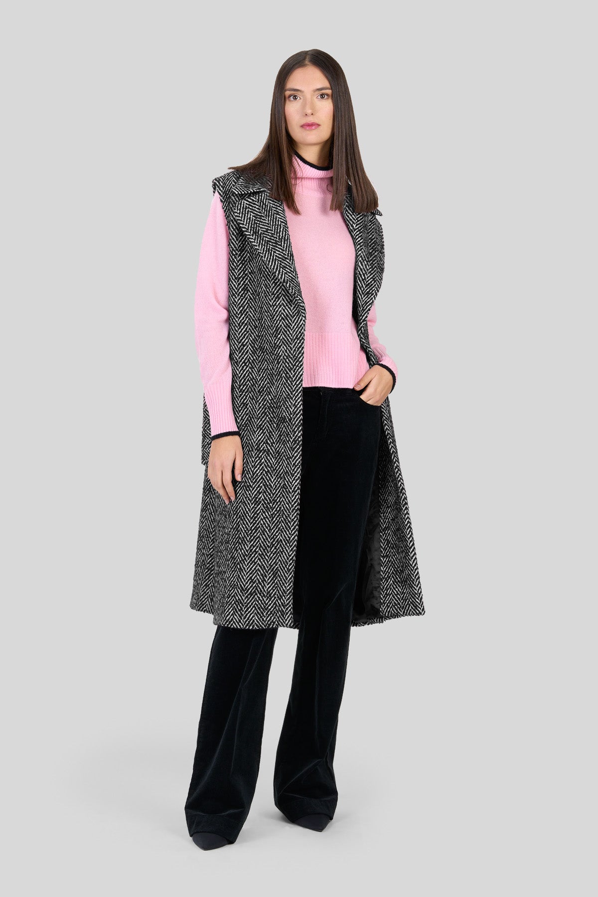 Gilet in resca bicolor