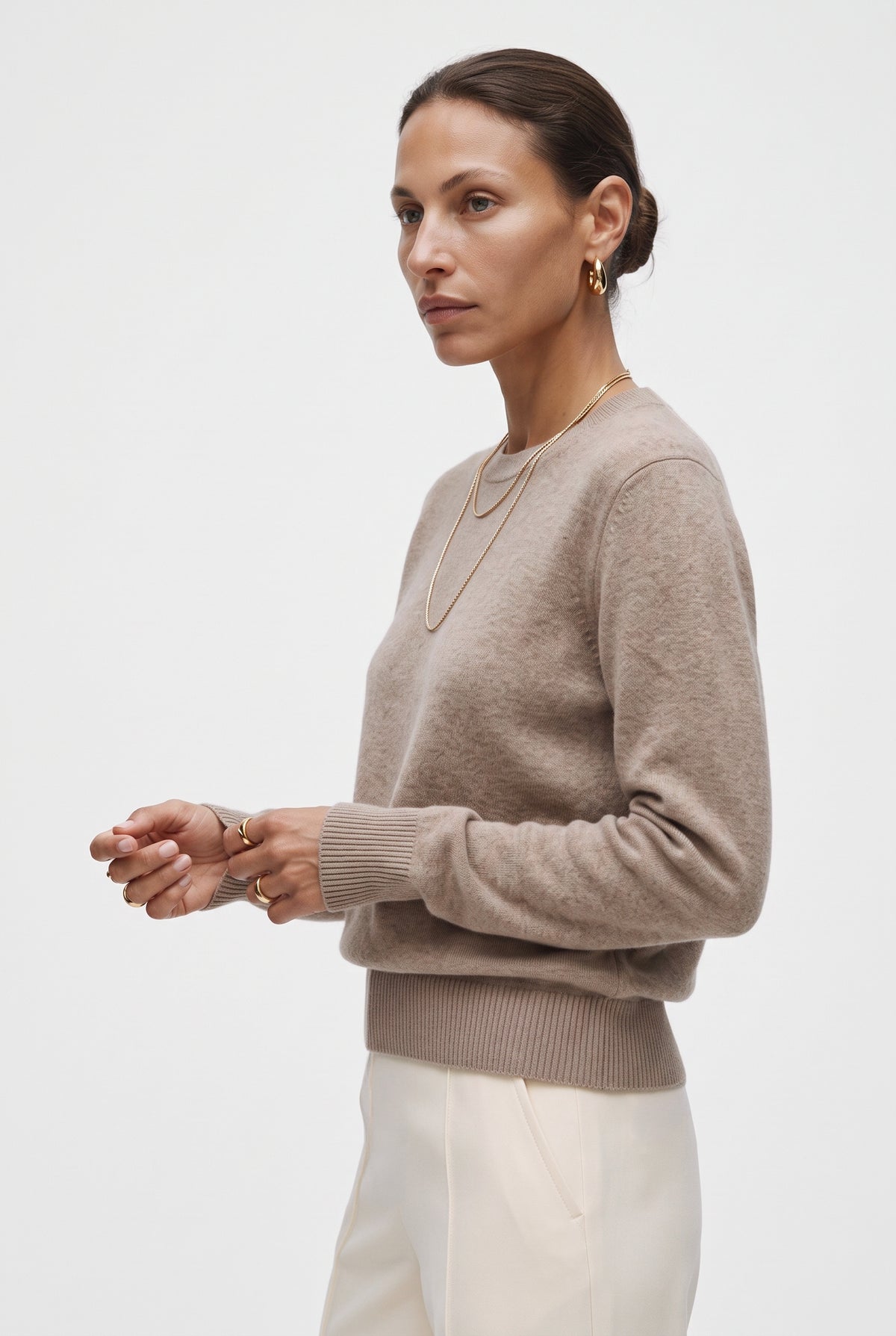 Maglia Cirocollo sottile in Cashmere