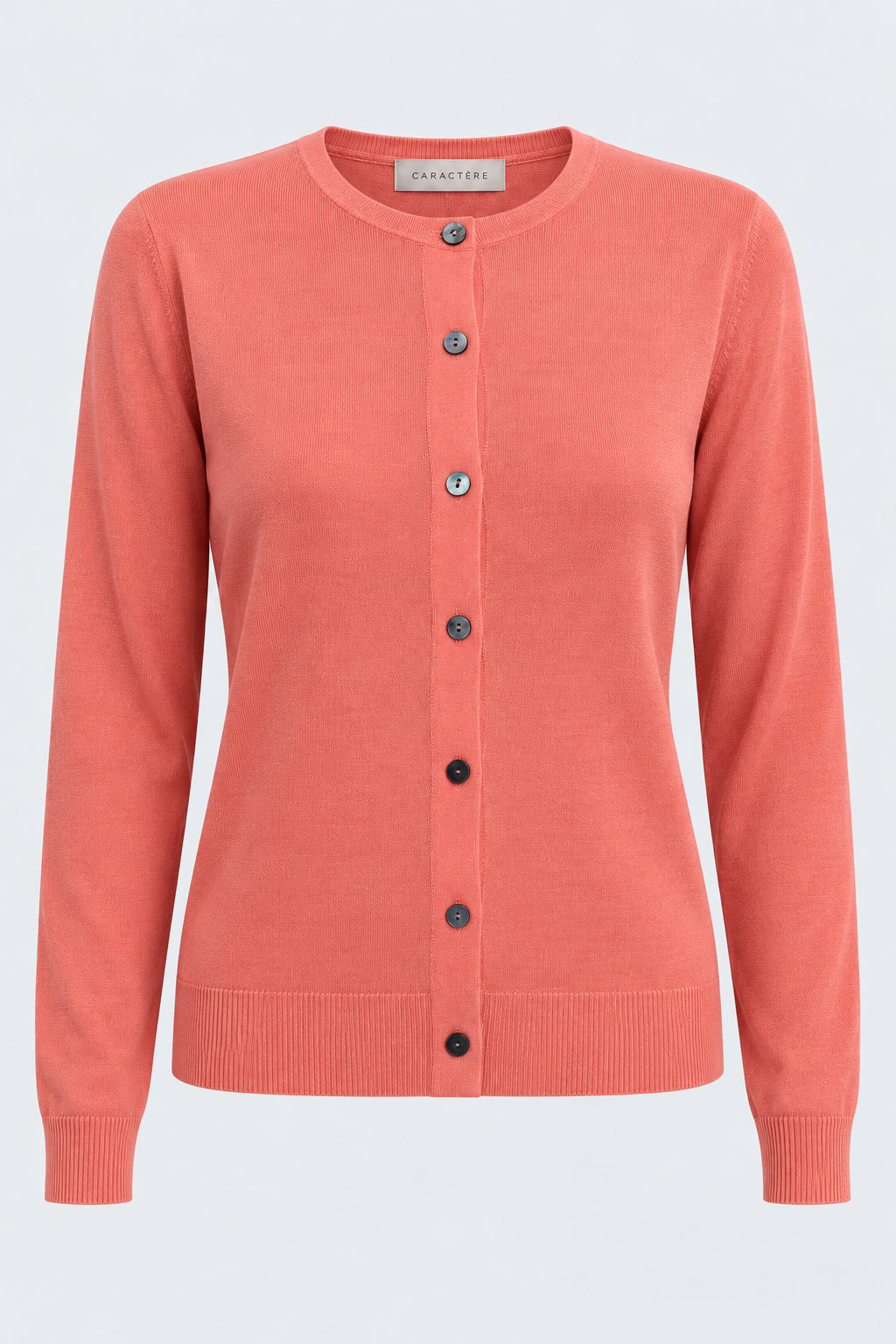 Cardigan Girocollo In Misto Lana Rasato