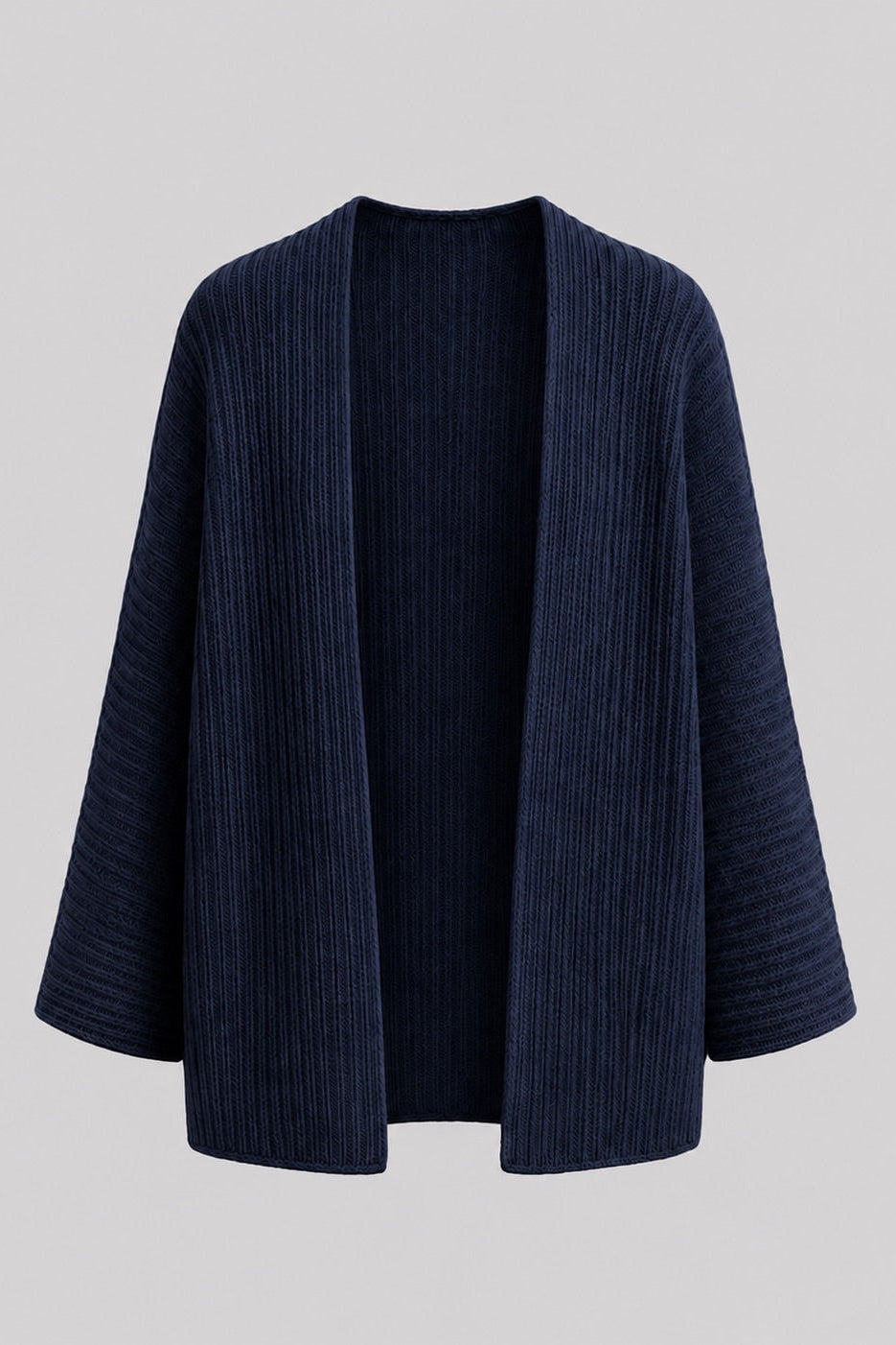 Cardigan Aperto Donna in Maglia a Coste