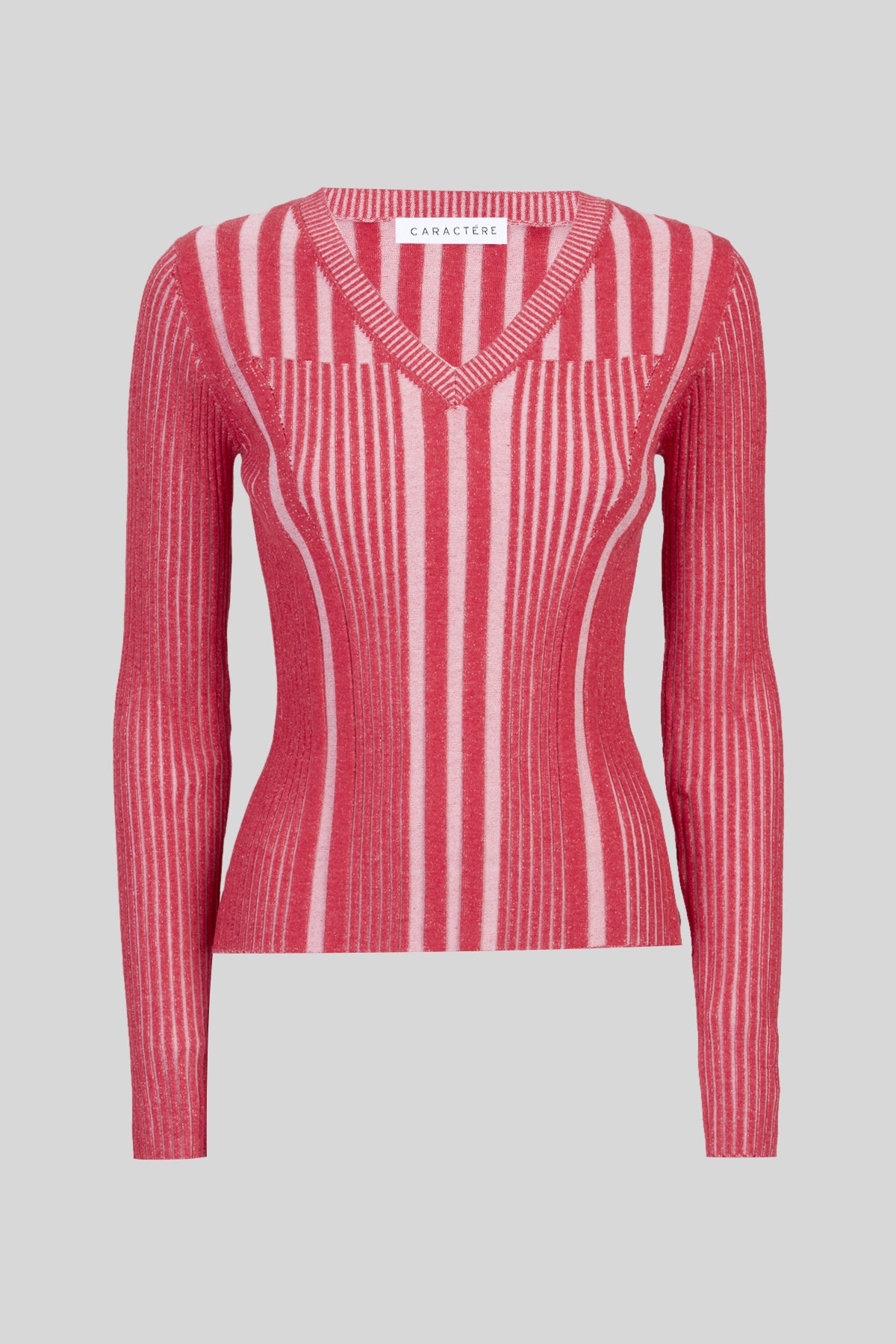 Maglia a coste con scollo a V