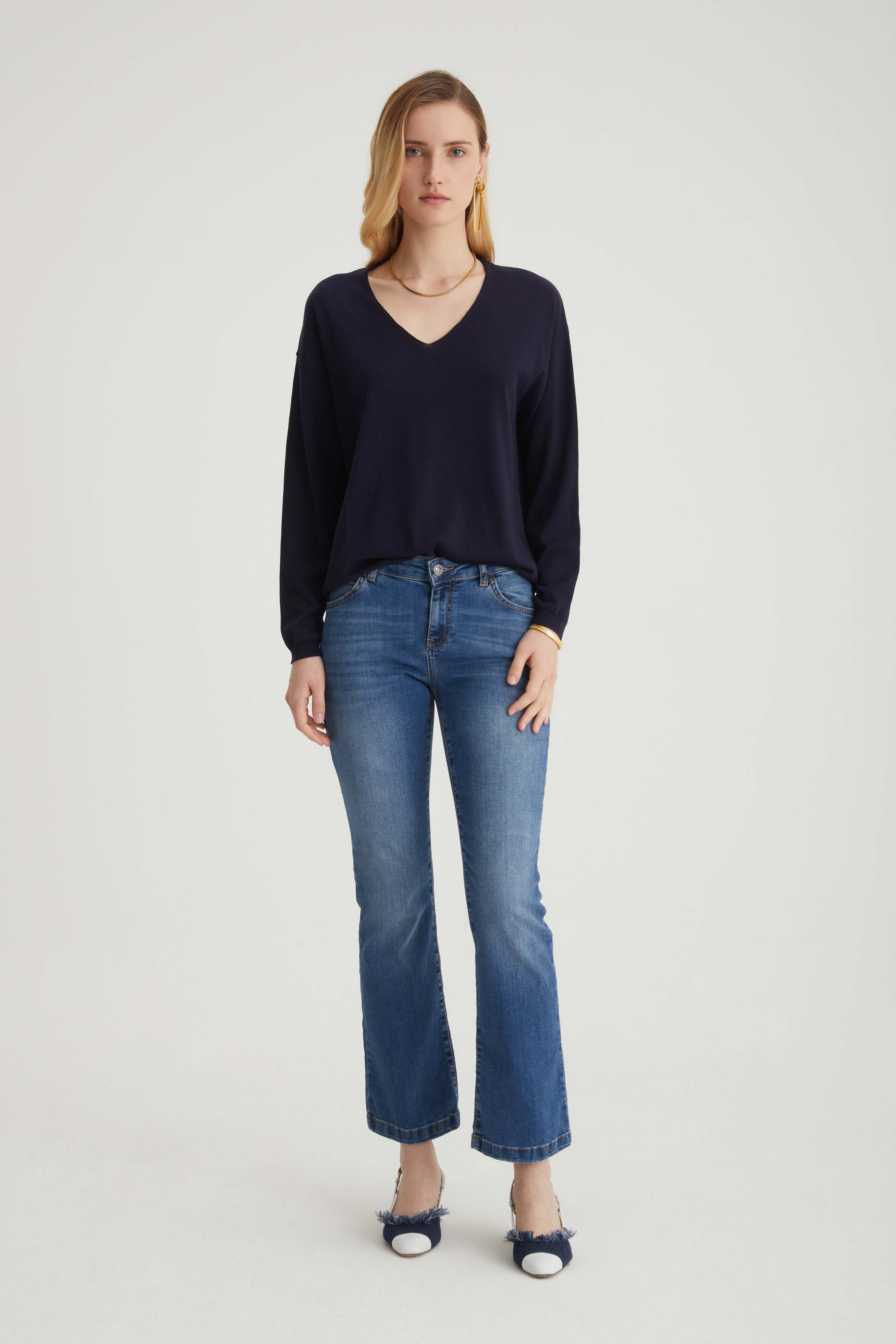 Pullover scollo a V