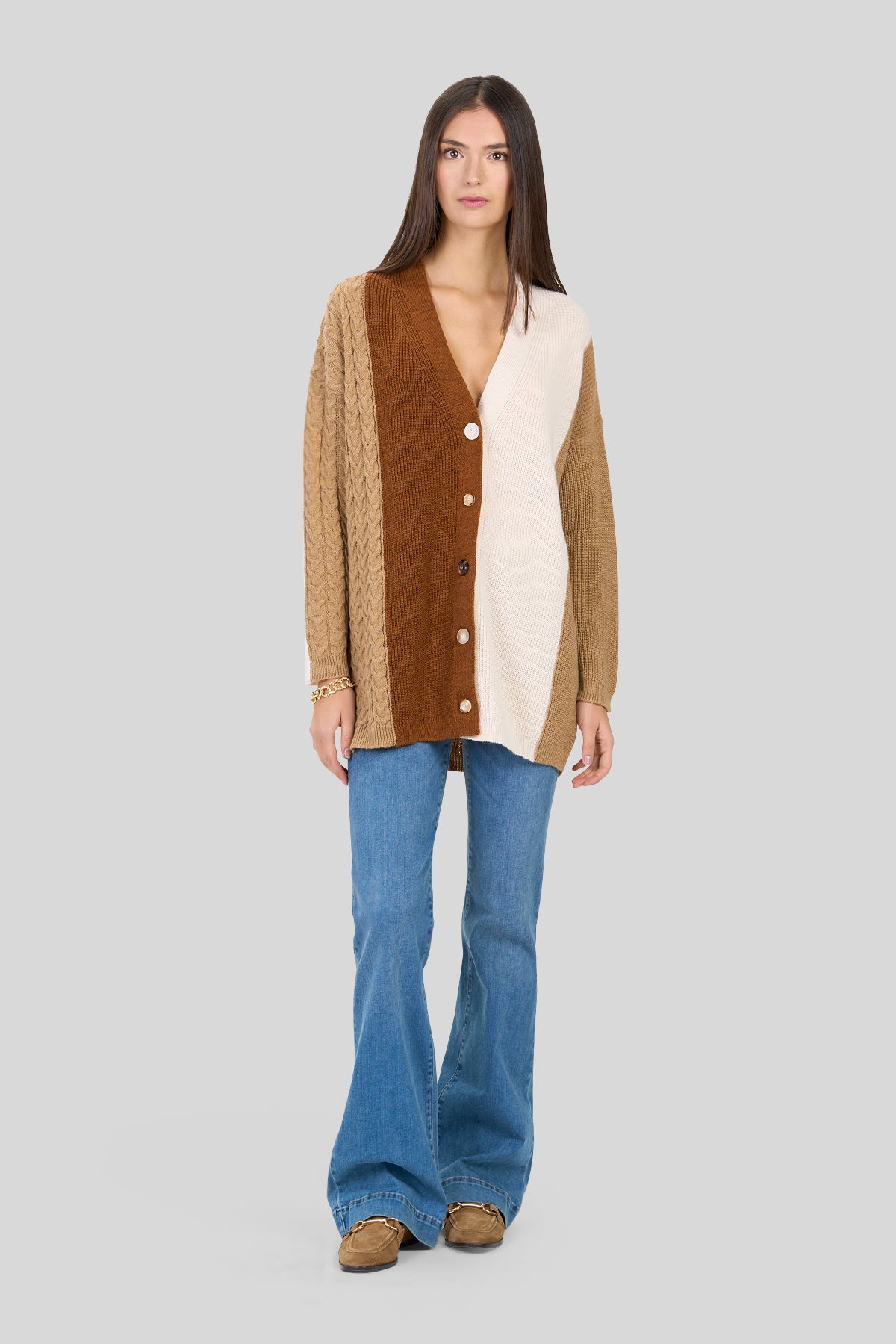 Cardigan mix di punti