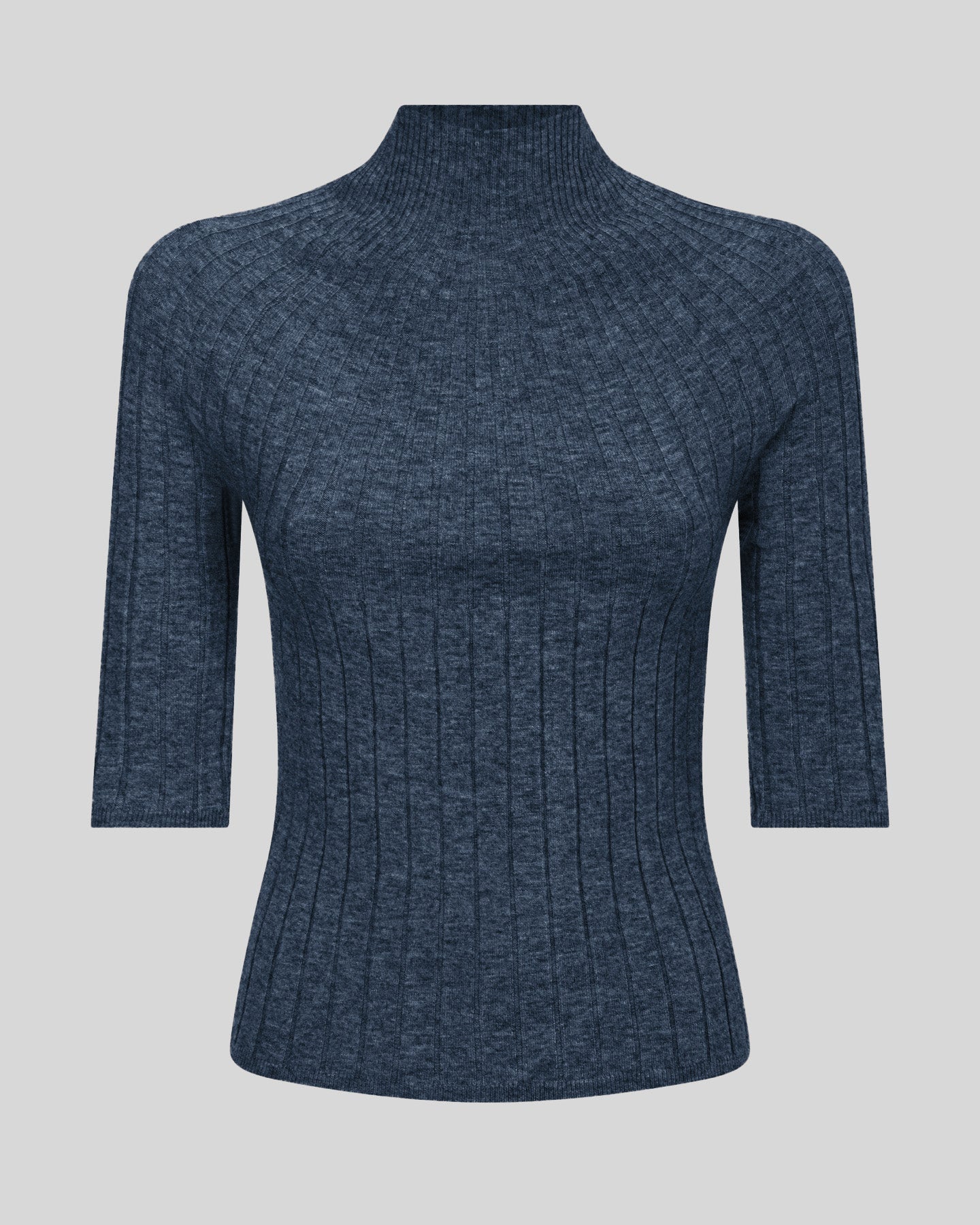 Maglia a coste con manica al gomito