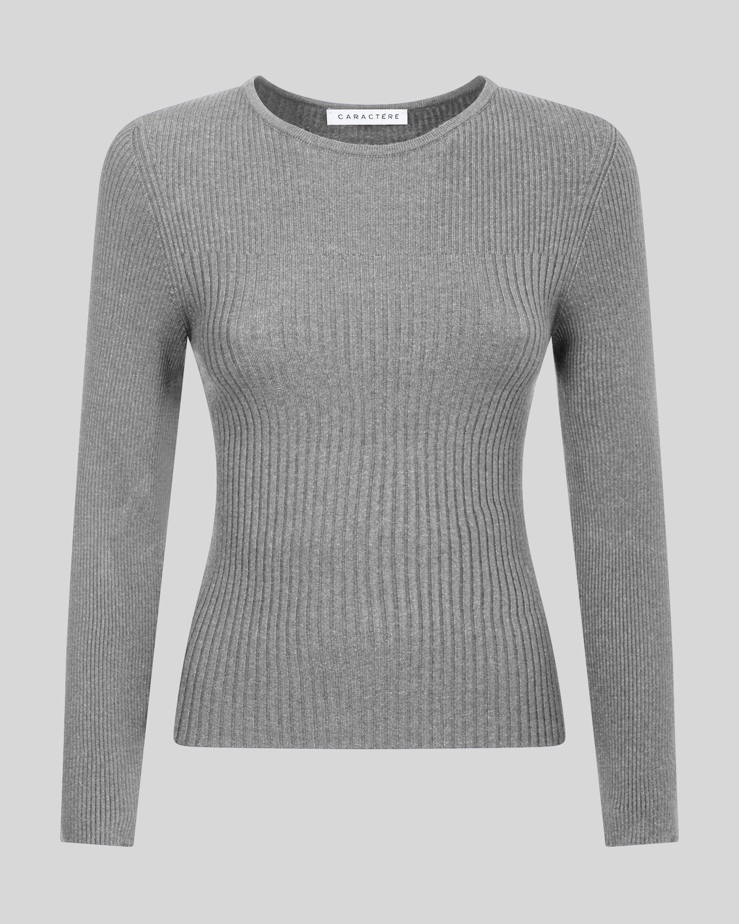 Maglia girocollo a coste