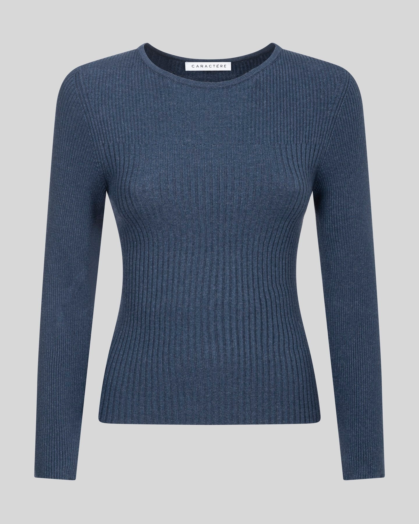 Maglia girocollo a coste