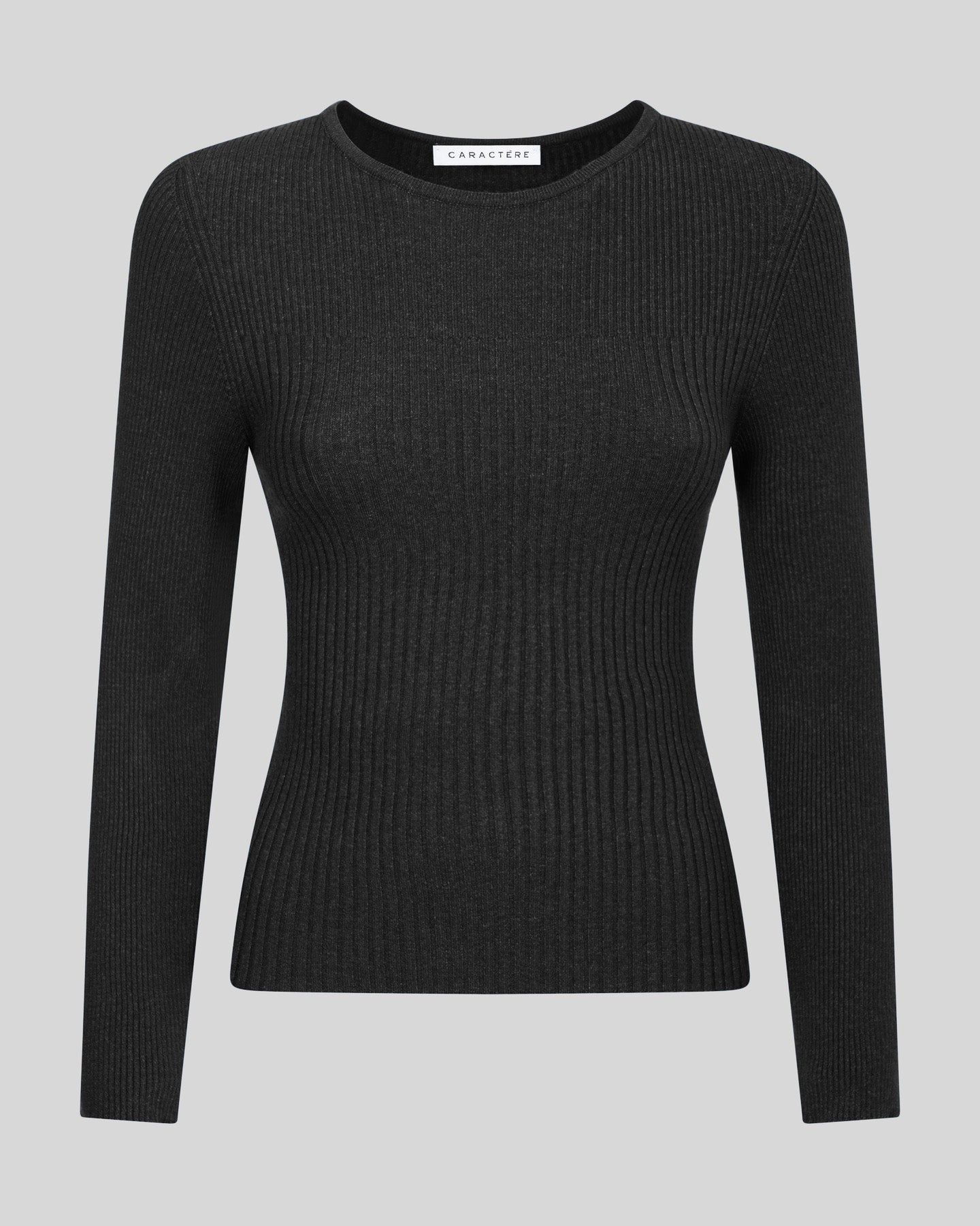 Maglia girocollo a coste
